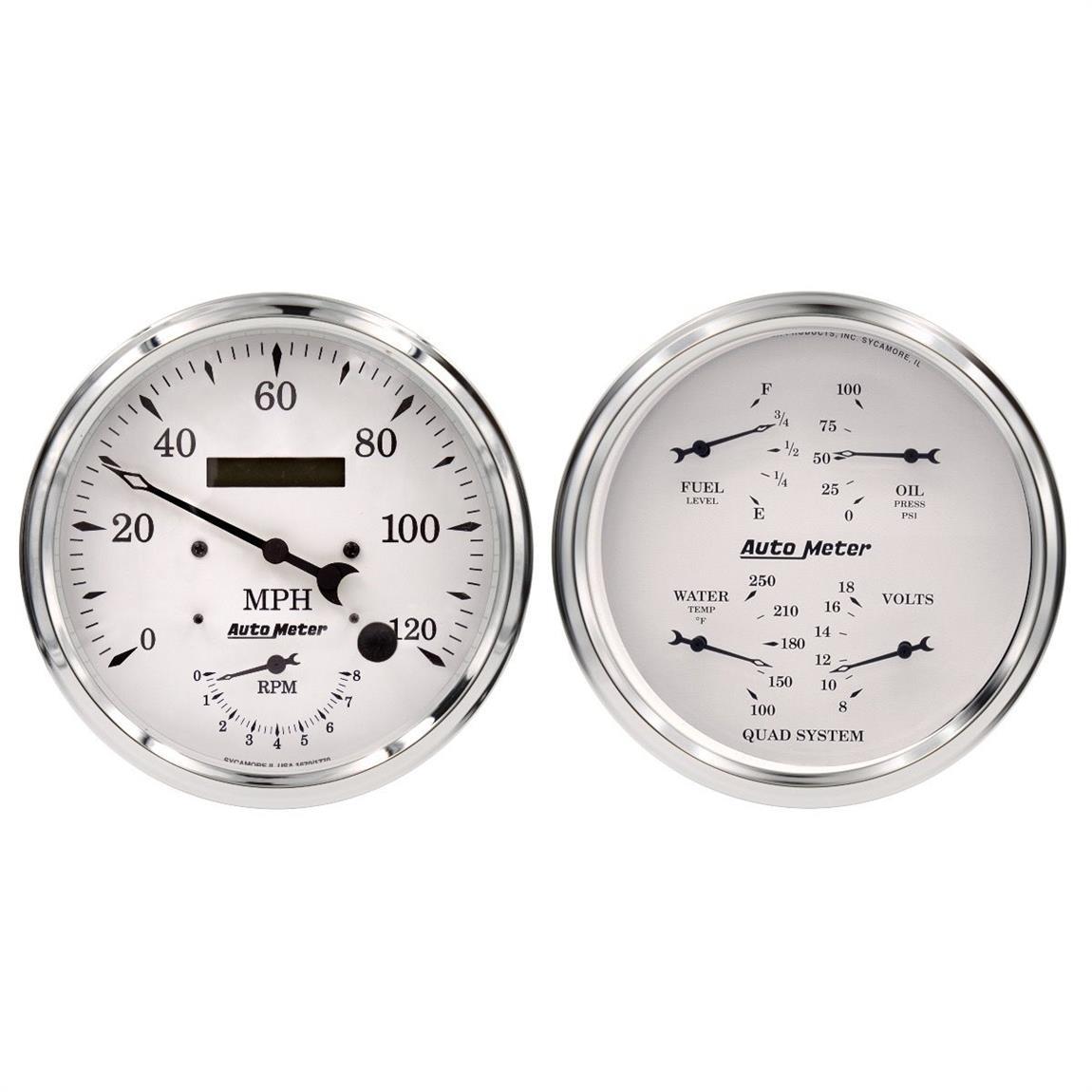 Autometer 1652 5 Inch Tachometer/Speedometer and Quad Gauge Kit