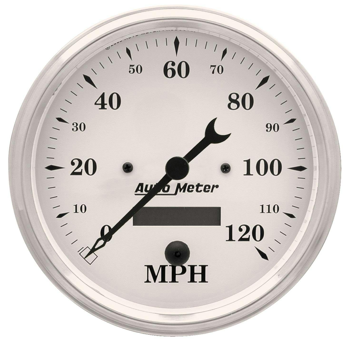 AutoMeter 1689 Old-Tyme White Air-Core Speedometer, 5 Inch