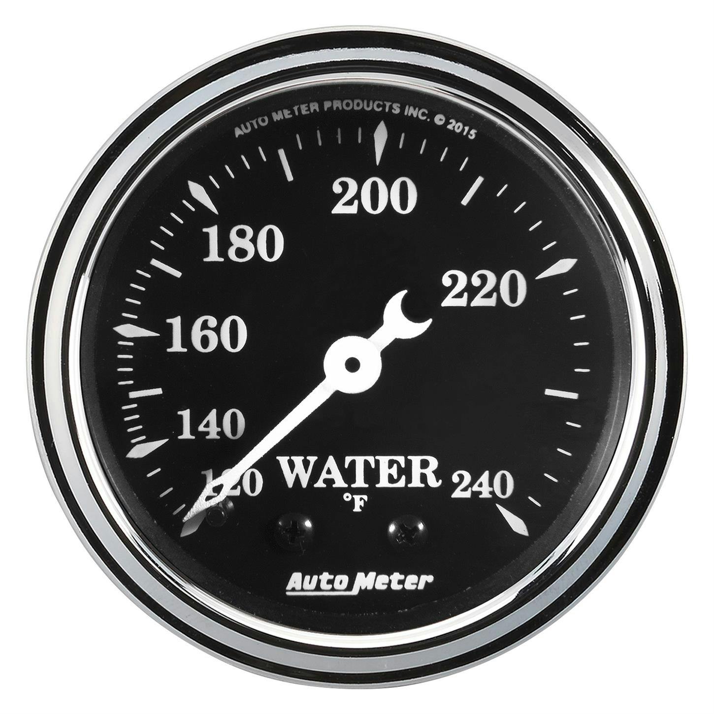 AutoMeter 1733 Old Tyme Black,2-1/16" Water Temp.,Mechanical
