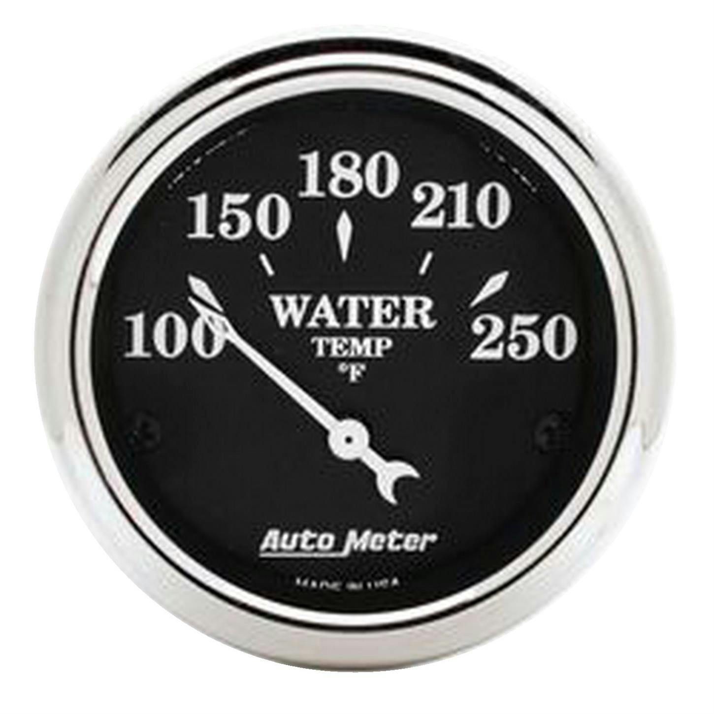 AutoMeter 1737 Old Tyme Black Air-Core Water Temperature Gauge