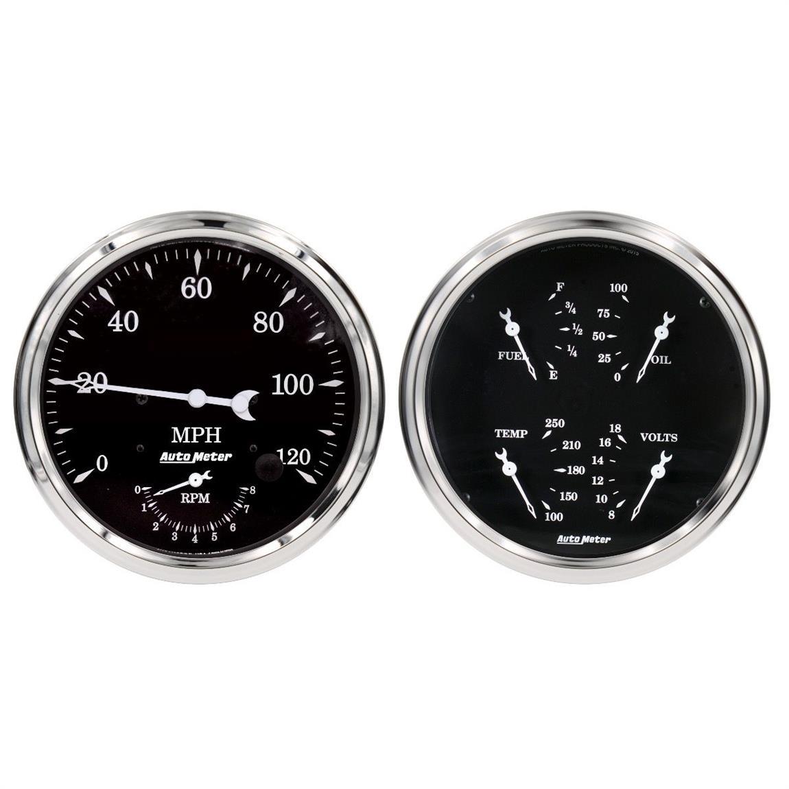 Autometer 1752 5 Inch Tachometer/Speedometer and Quad Gauge Kit