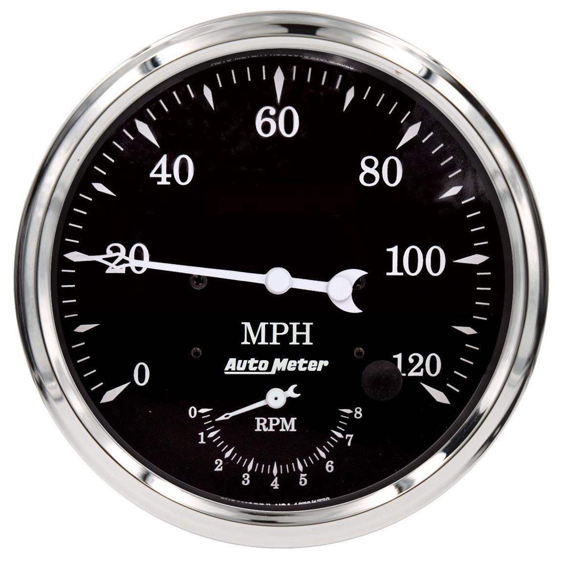Autometer 1770 5 Inch Tachometer/Speedometer Combo, Black