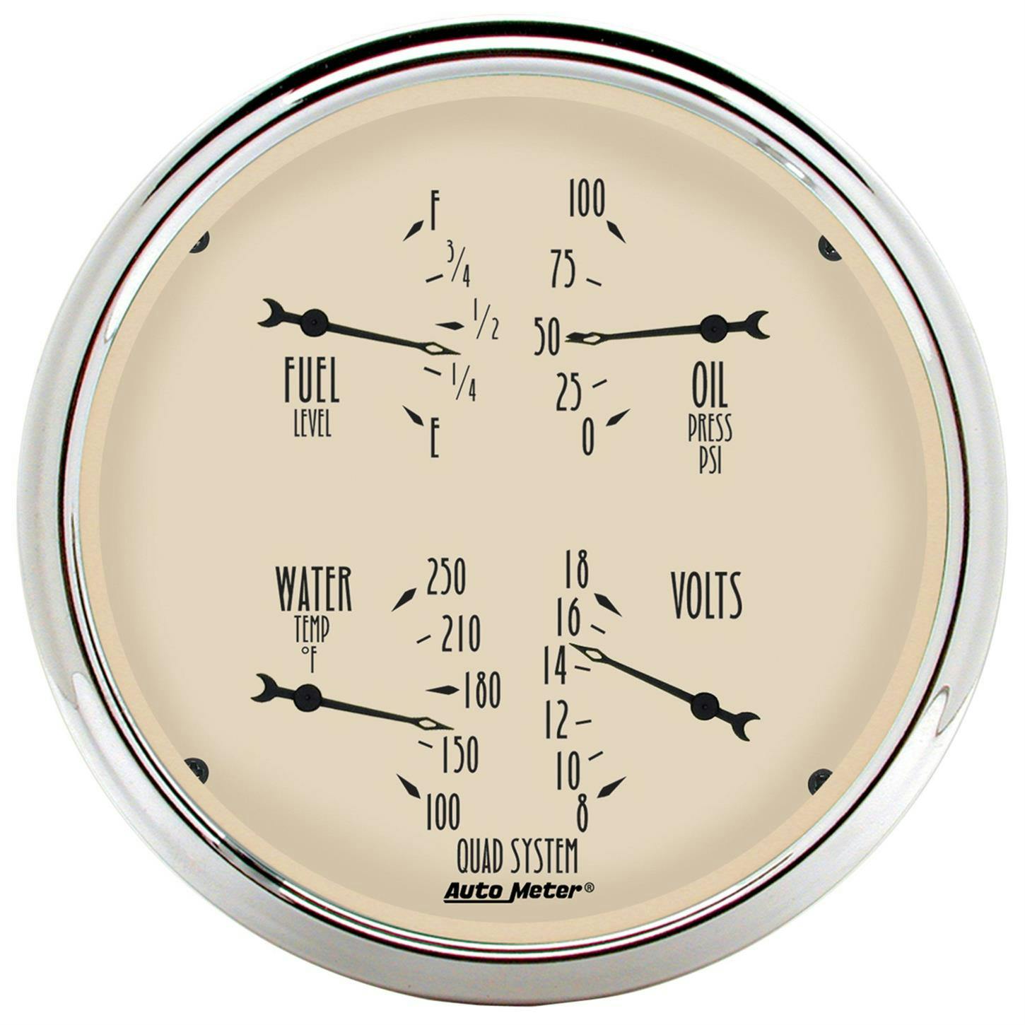 AutoMeter 1810 Antique Beige Air-Core Quad Gauge