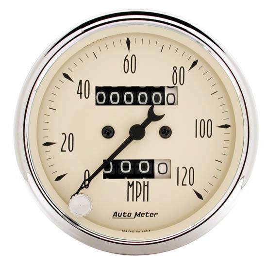 AutoMeter 1896 Antique Beige Mechanical Speedometer Gauge