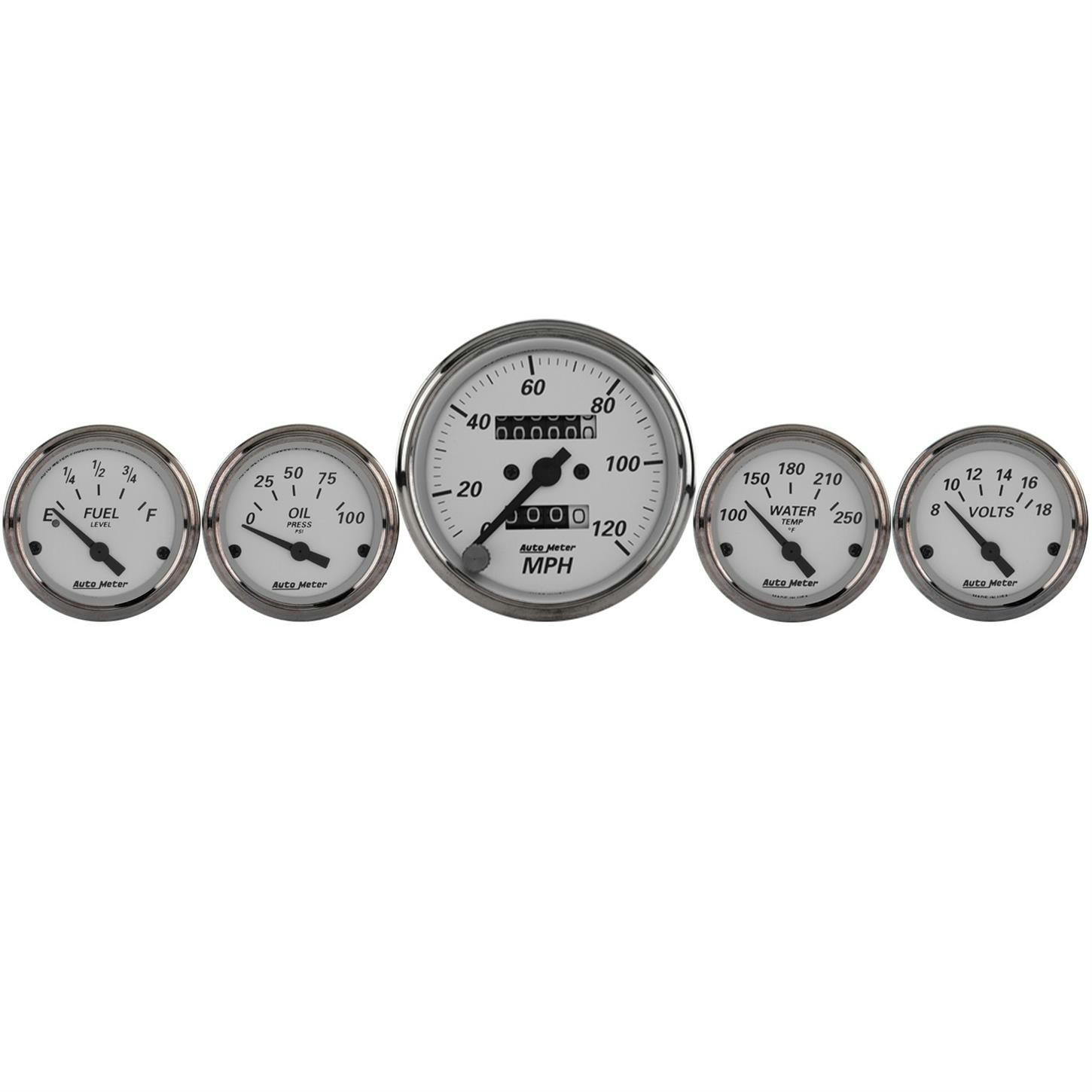 AutoMeter 1901 American Platinum 5 Piece Gauge Kit