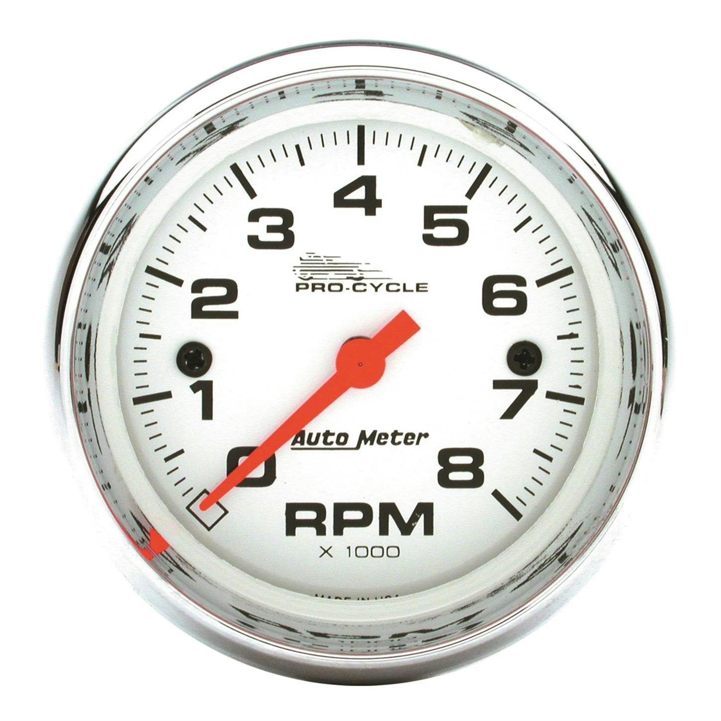 AutoMeter 19305 Tach Gauge, 2 5/8 Inch, 8K, 2/4 Cylinder, White