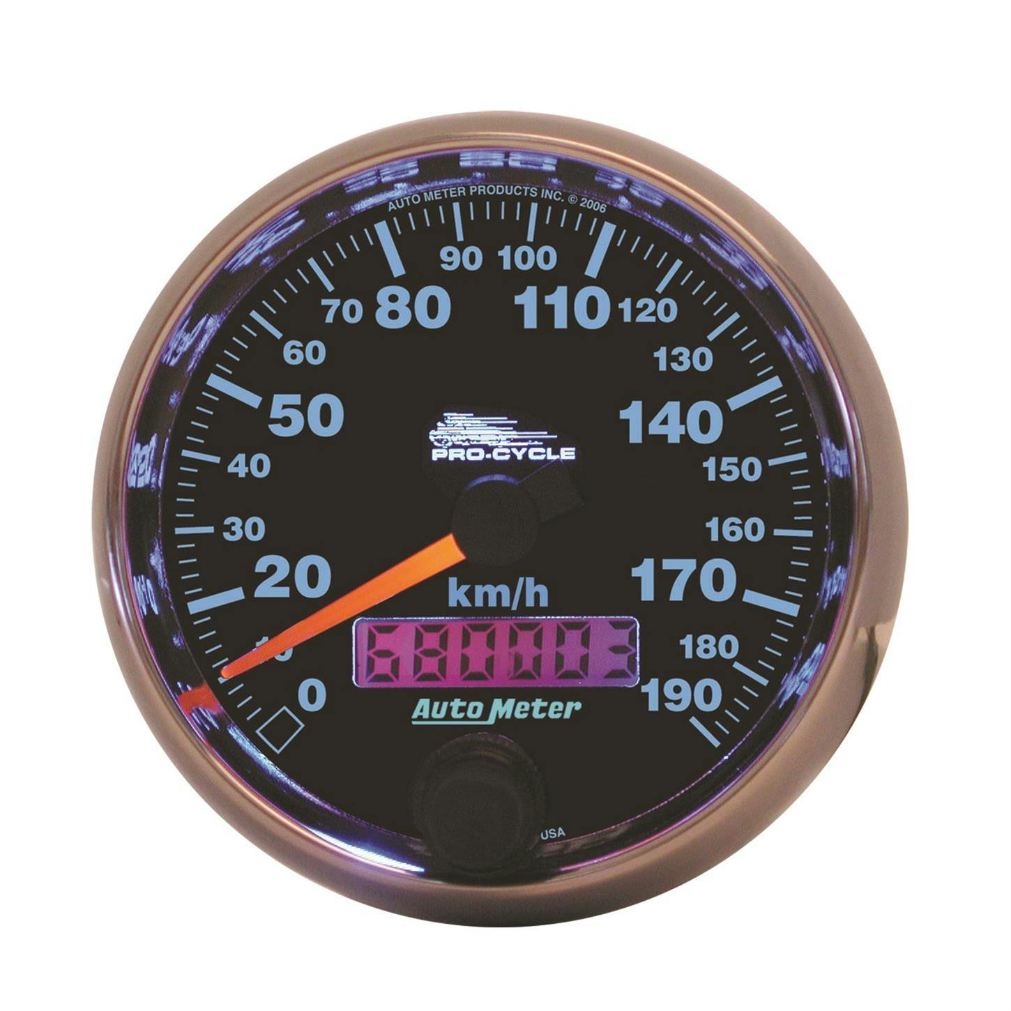 AutoMeter 19340-M Speedo Gauge, 2 5/8 Inch, 190KMH, Black