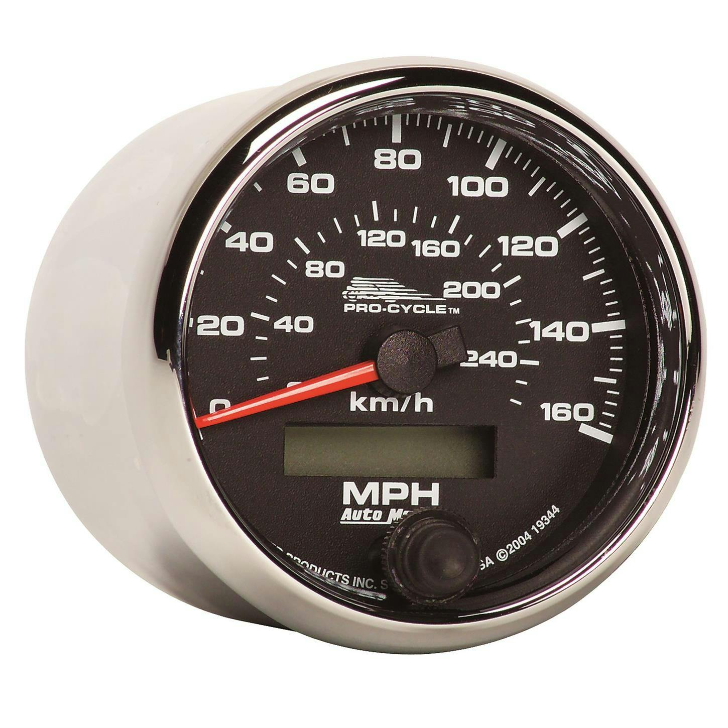 AutoMeter 19344 Speedo Gauge, 2 5/8 Inch, 160 MPH/260KMH, Black
