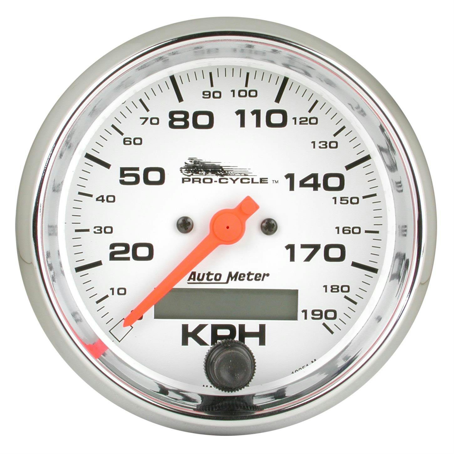AutoMeter 19351 Speedo Gauge, 3 3/4 Inch, 120 MPH, White