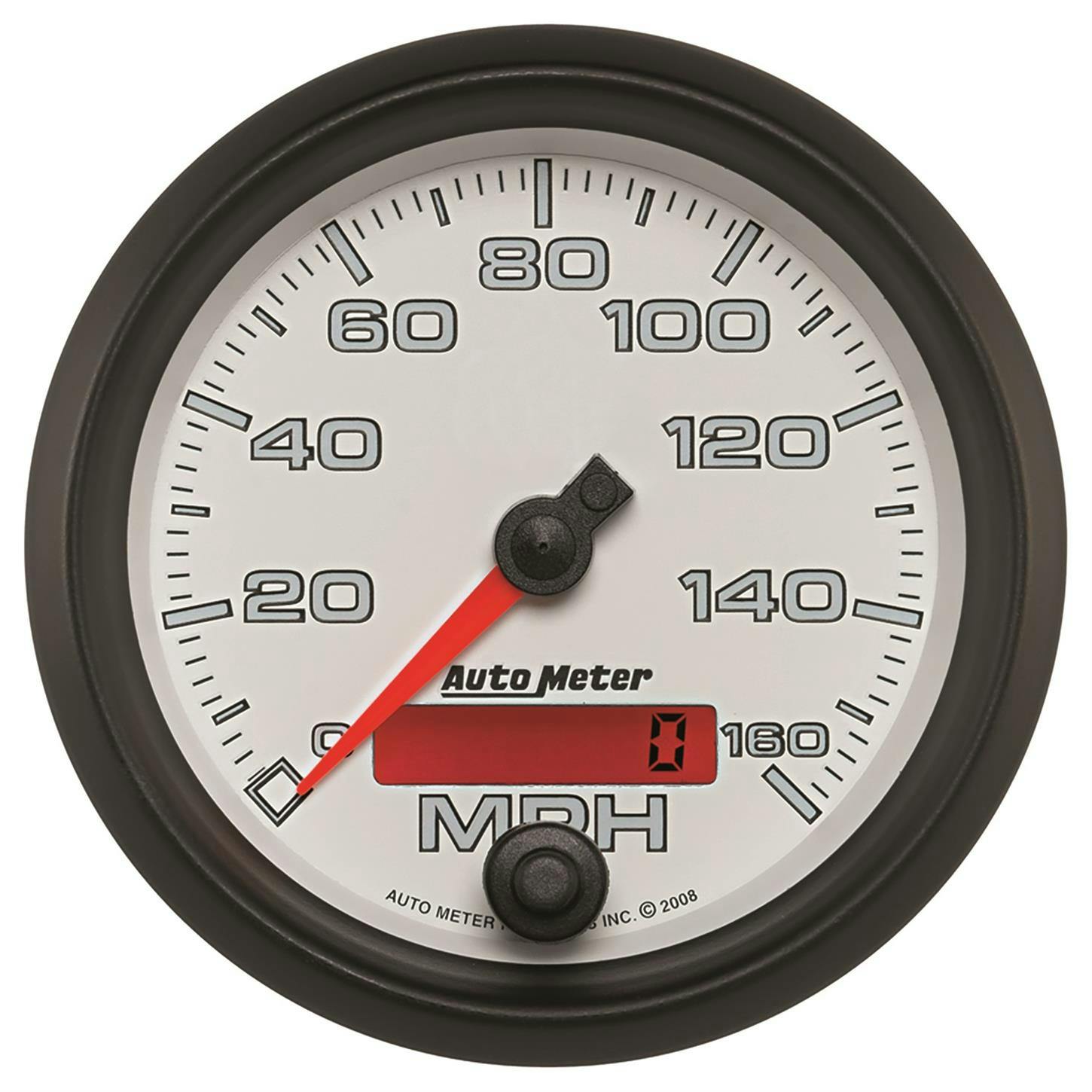 AutoMeter 19589 Speedo Gauge, 3 3/8 Inch, 160MPH, Electric, White