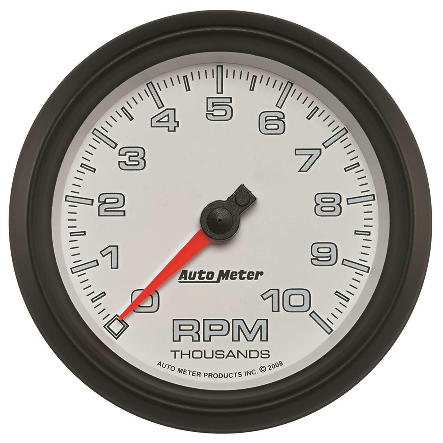 AutoMeter 19598 Tach Gauge, 3 3/8 Inch, 10K RPM, White