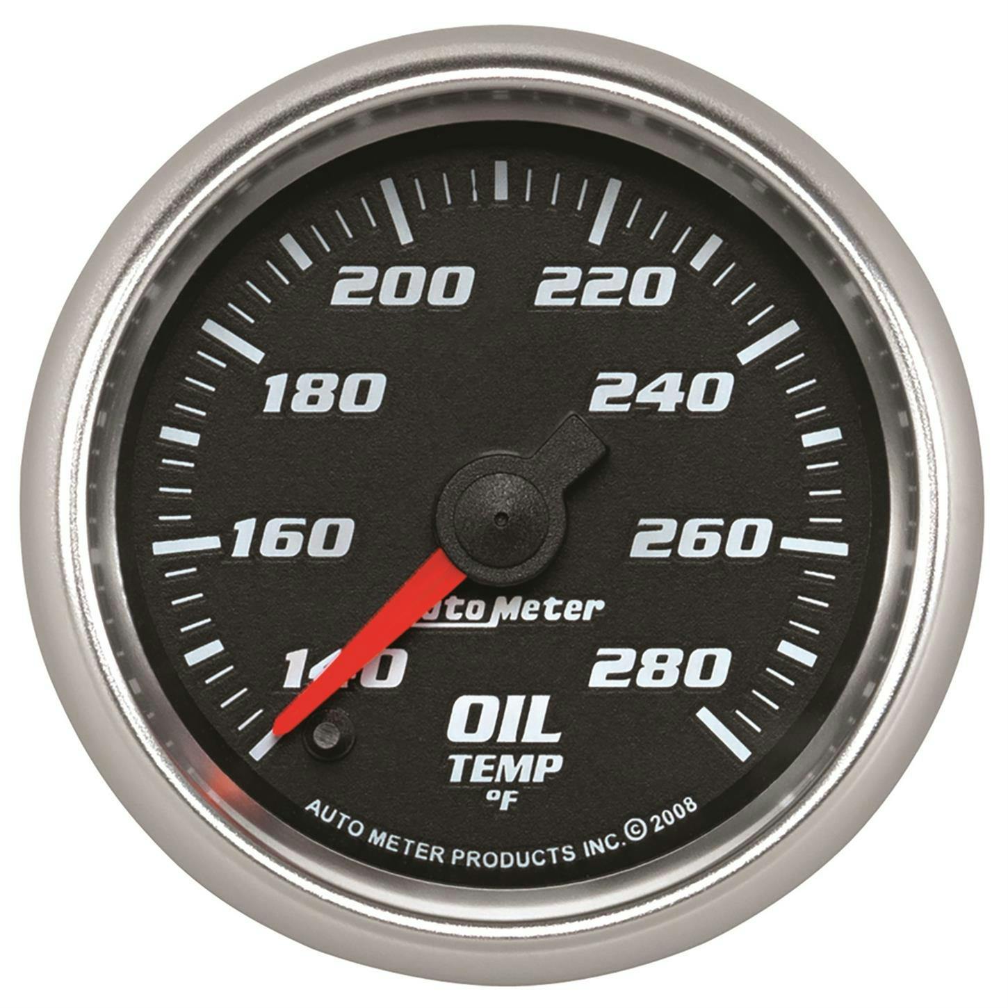 AutoMeter 19640 Oil Temp Gauge, 2 1/16 Inch, 140-280 Deg., Black