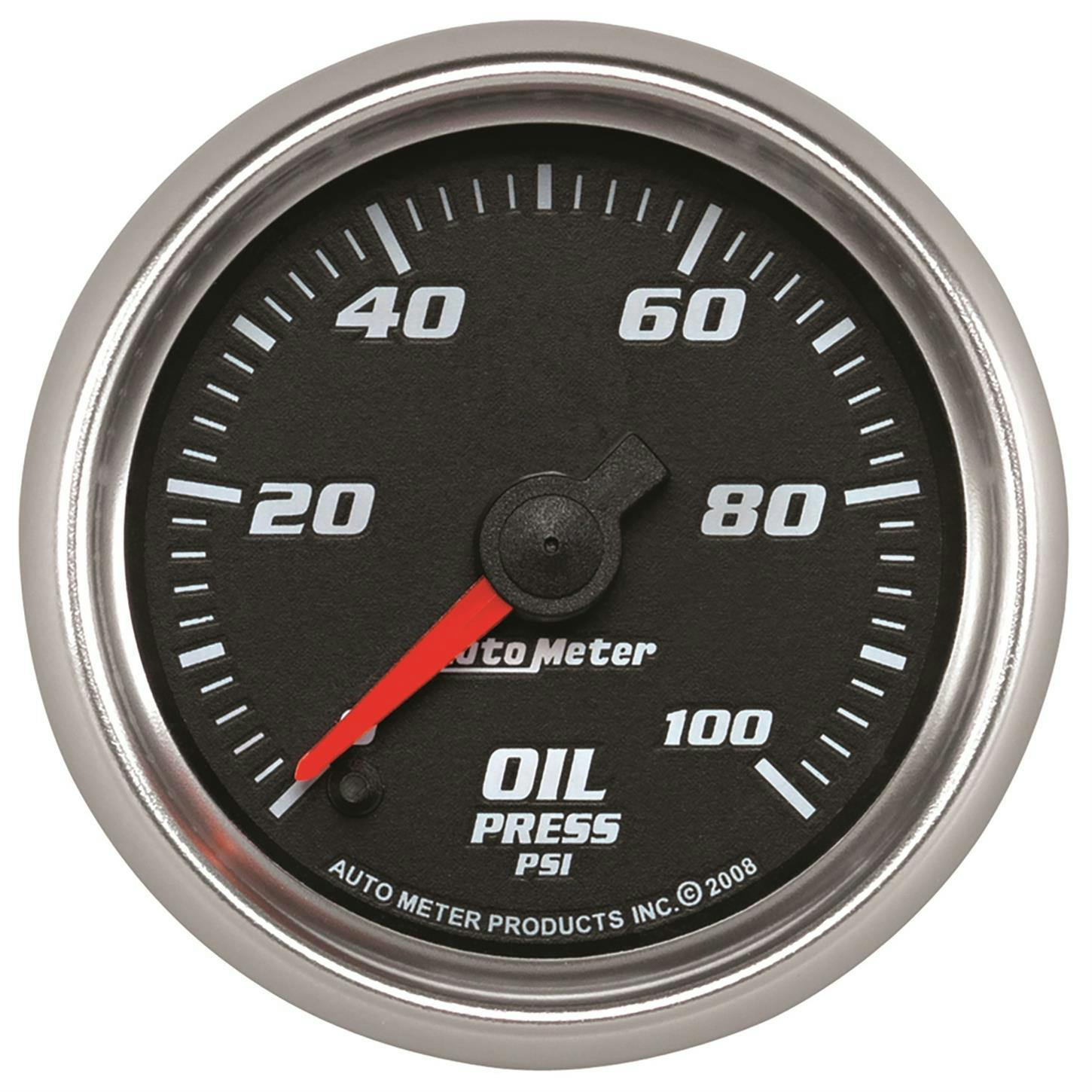 AutoMeter 19652 Oil Pressure Gauge, 2 1/16 Inch, 100PSI, Black