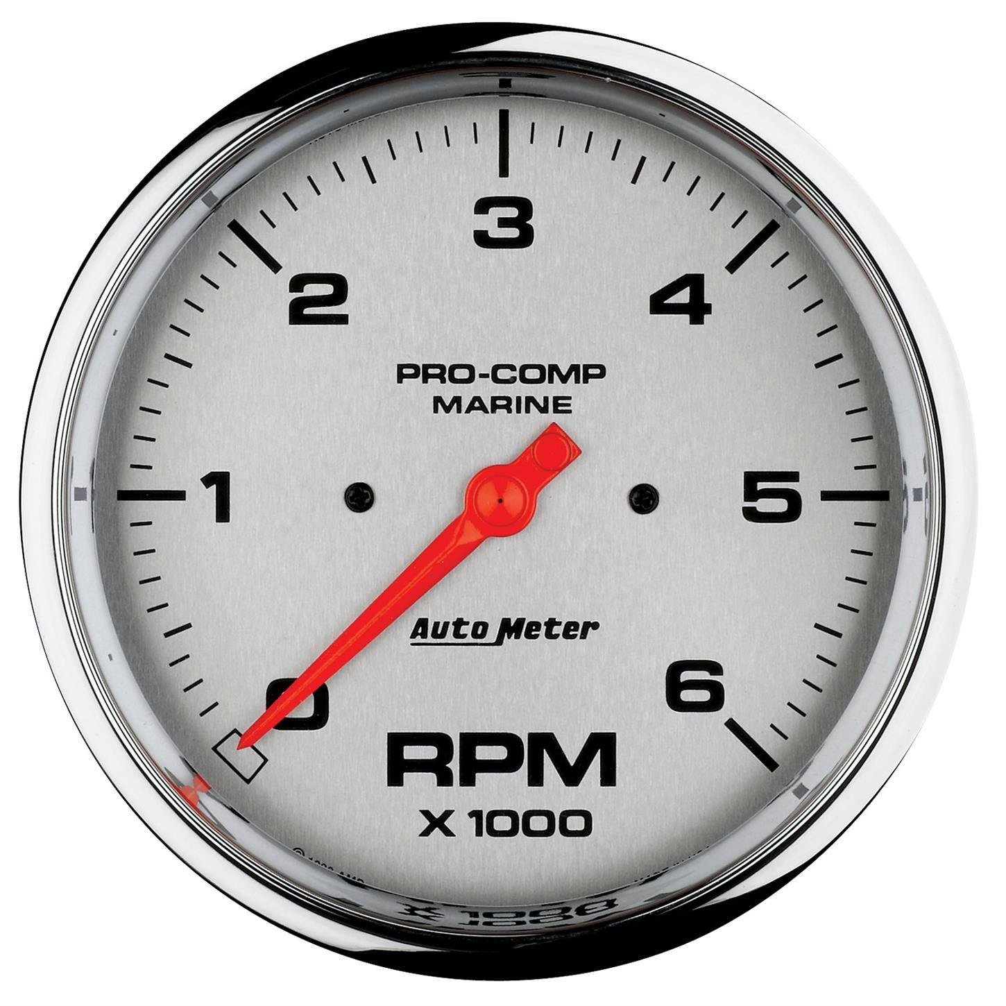 AutoMeter 200750-35 Tach Gauge, 5 Inch, 6K RPM, Marine Chrome
