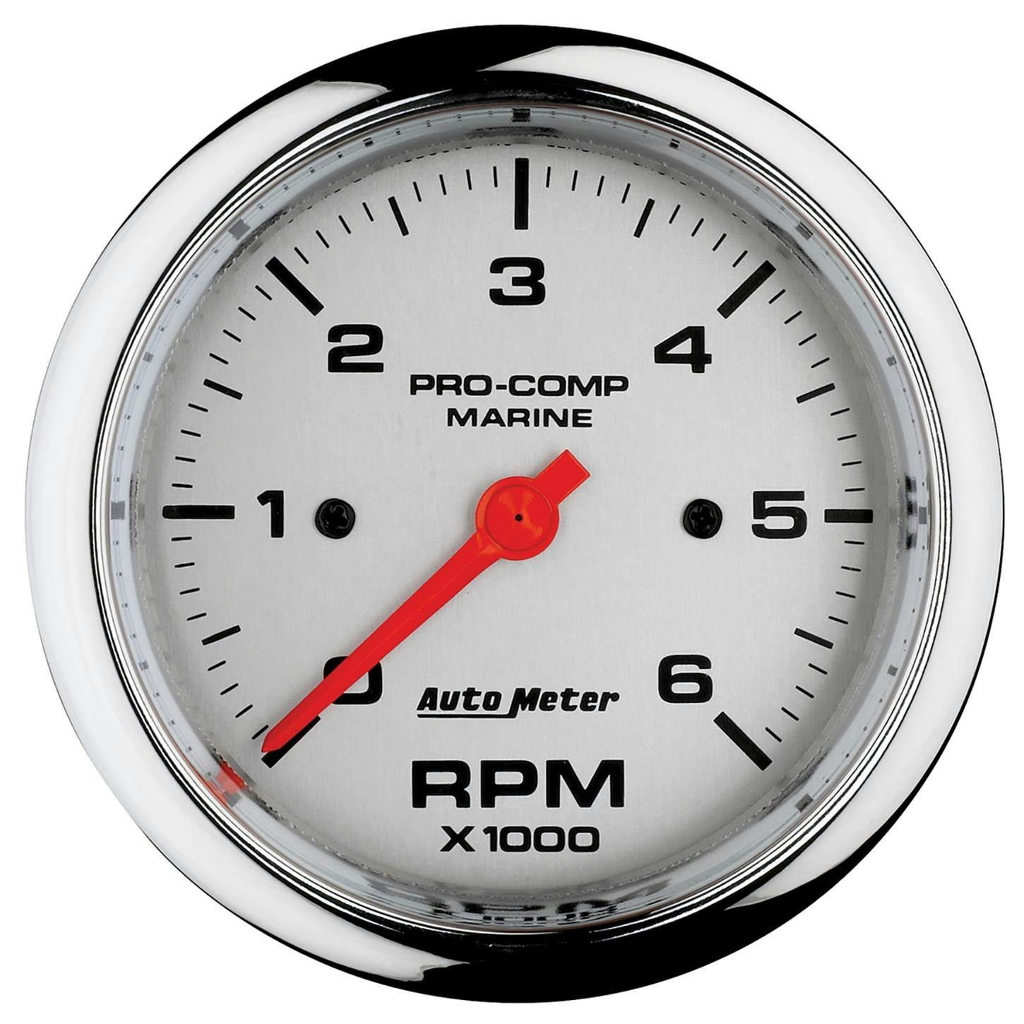 AutoMeter 200752-35 Tach Gauge, 3 3/8 Inch, 6K RPM, Marine Chrome