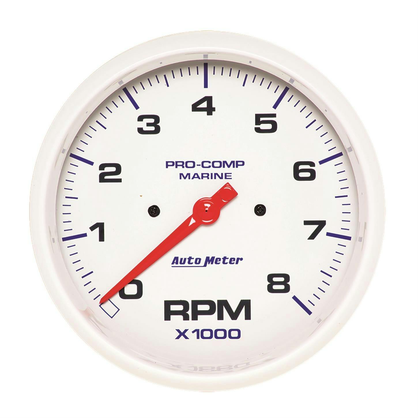 AutoMeter 200797 Tach Gauge, 5 Inch, 8K RPM, Marine White