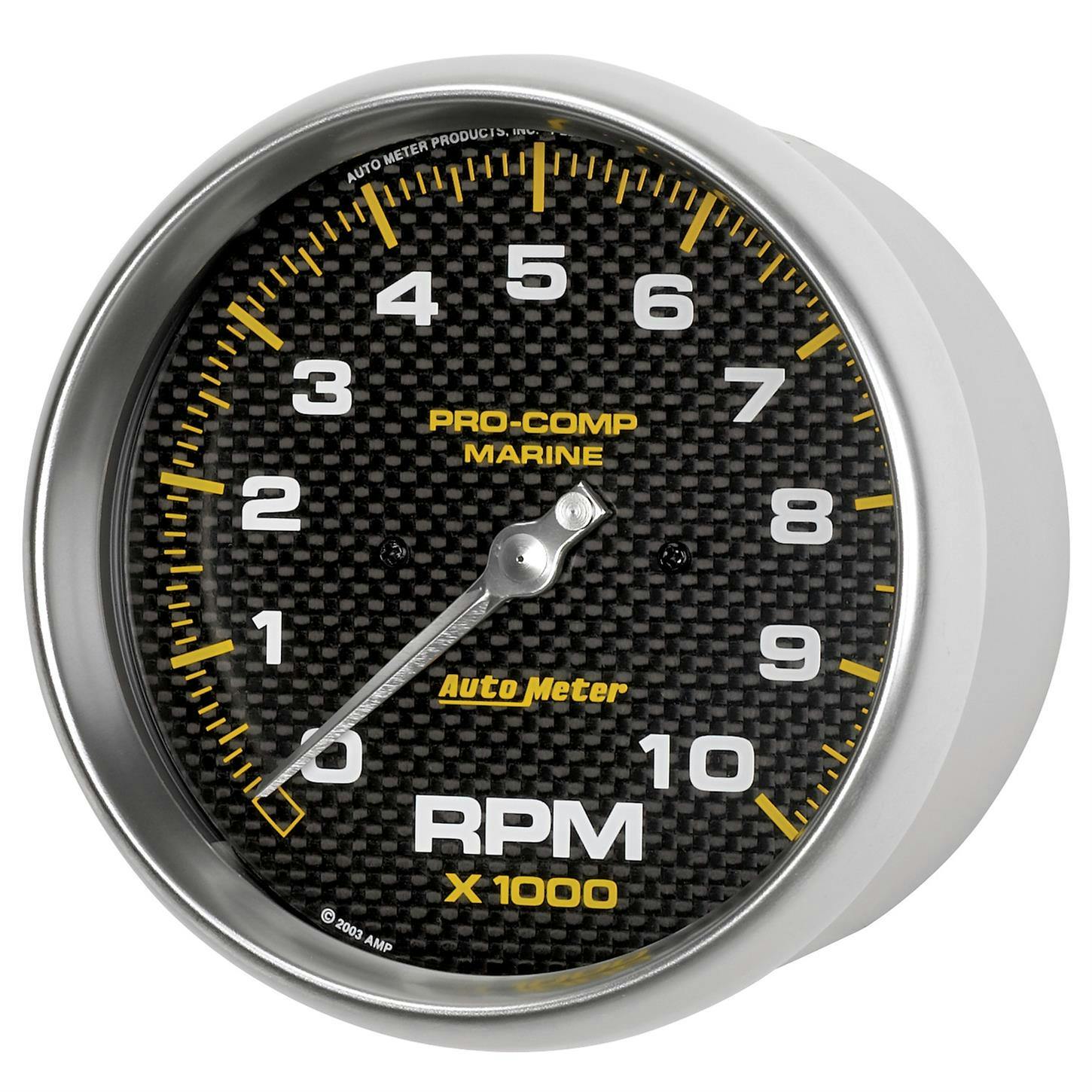 AutoMeter 200801-40 Tach Gauge, 5 Inch, 10K RPM, Marine CF