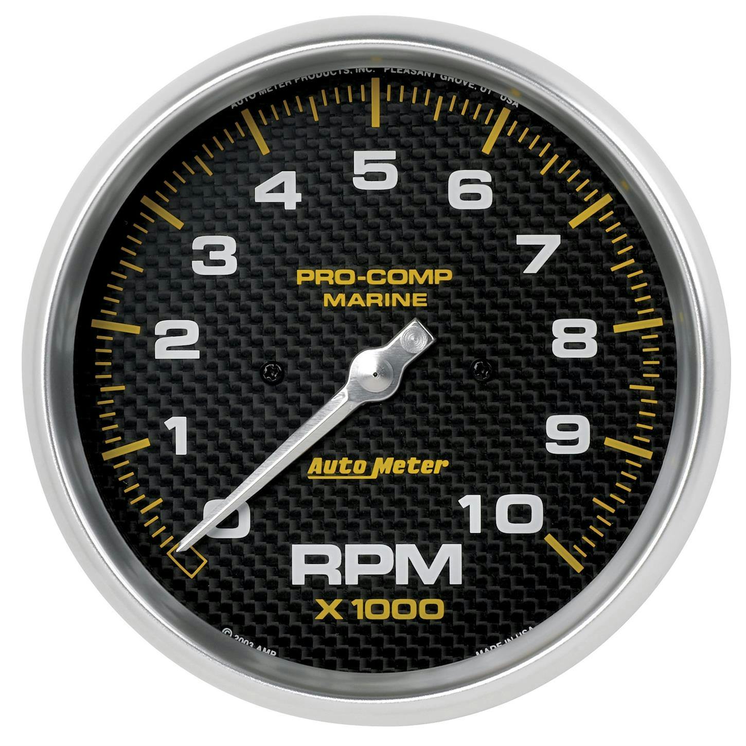 AutoMeter 200801-40 Tach Gauge, 5 Inch, 10K RPM, Marine CF