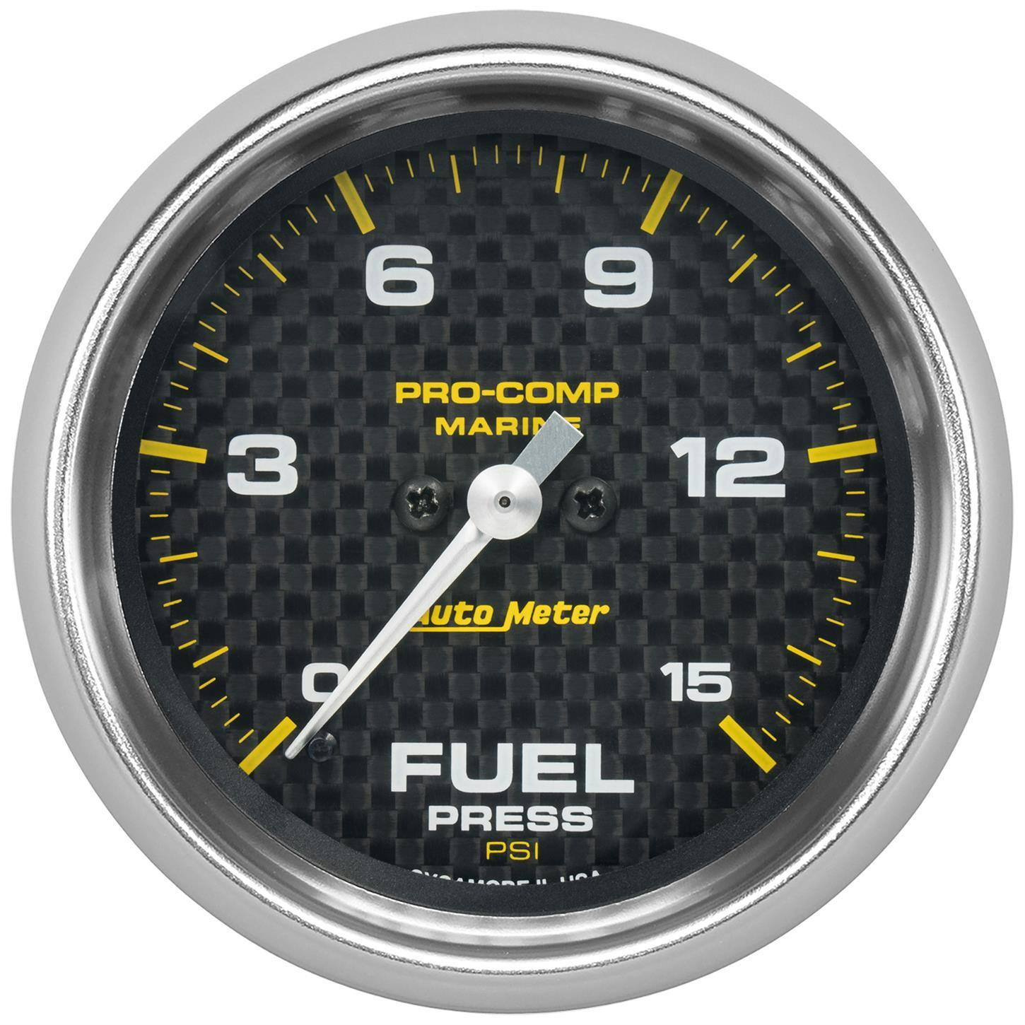 AutoMeter 200849-40 Fuel Pressure Gauge, 2 5/8 Inch, 15PSI, CF
