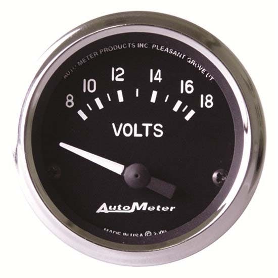 AutoMeter 201009 Cobra Air-Core Voltmeter Gauge, 2-1/16 Inch