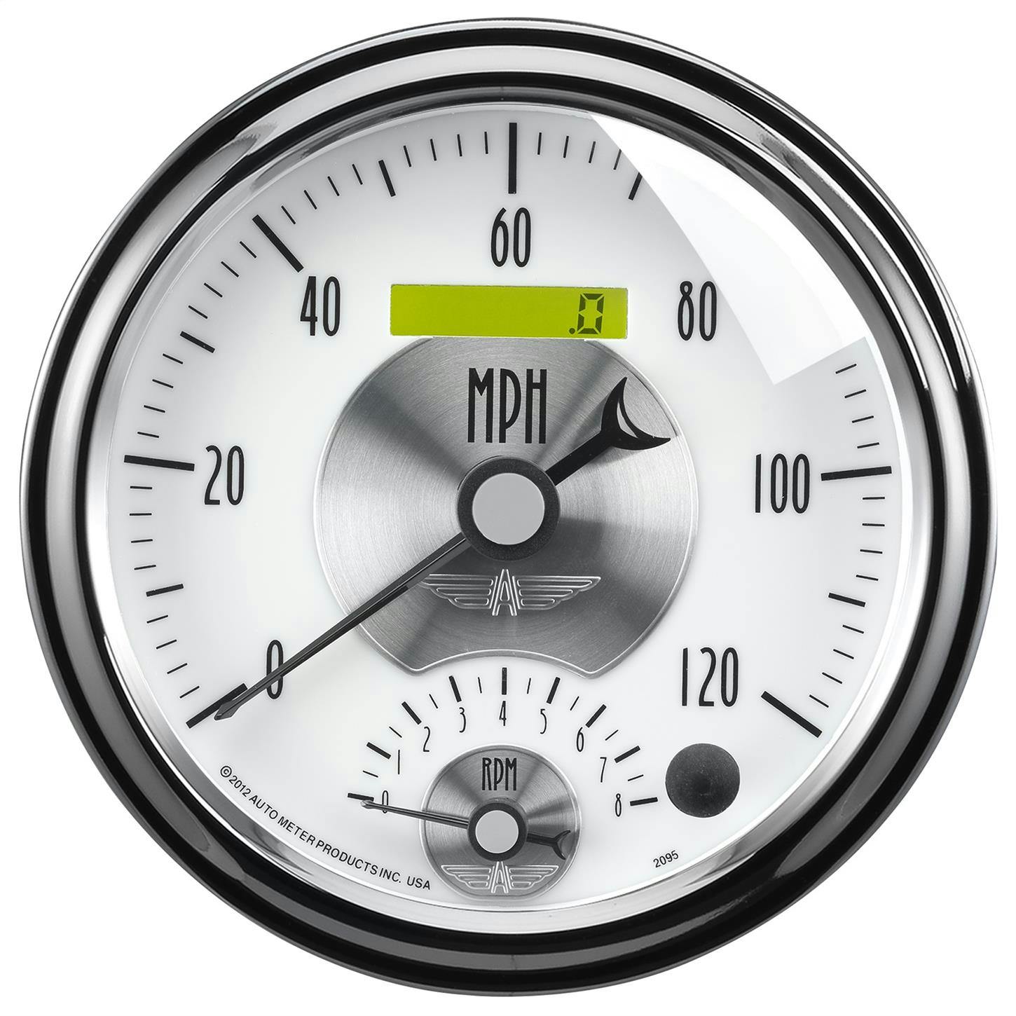 AutoMeter 2095 Tach/Speedo Gauge 5 Inch, 120MPH And 8K RPM, Pearl