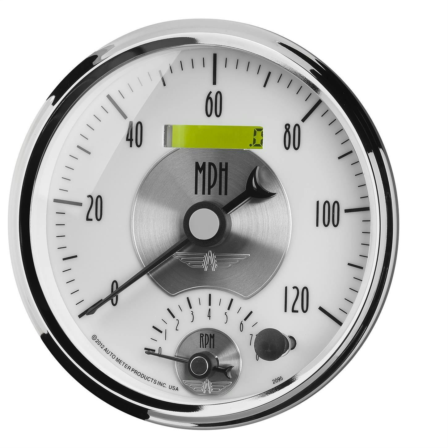 AutoMeter 2095 Tach/Speedo Gauge 5 Inch, 120MPH And 8K RPM, Pearl