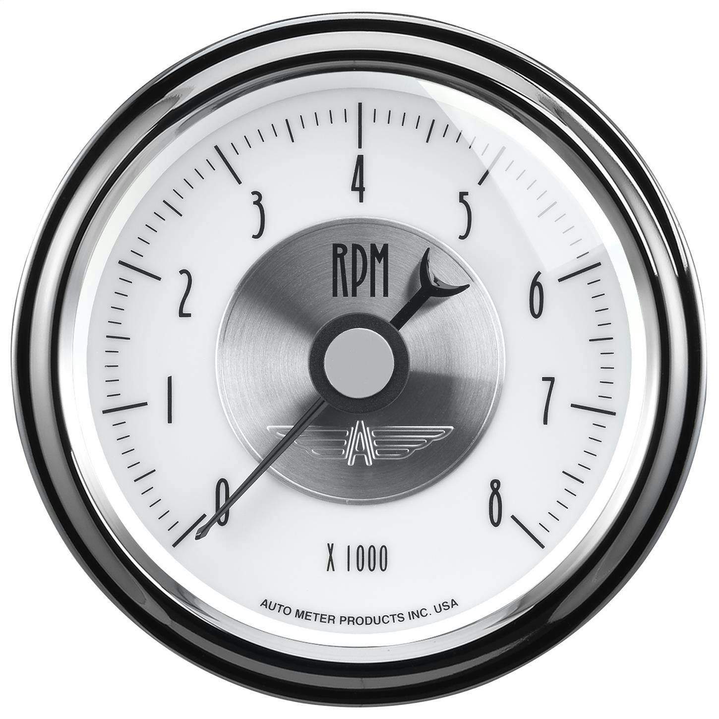 AutoMeter 2098 Tach Gauge, 3 3/8 Inch, 8K RPM, In-Dash, Pearl