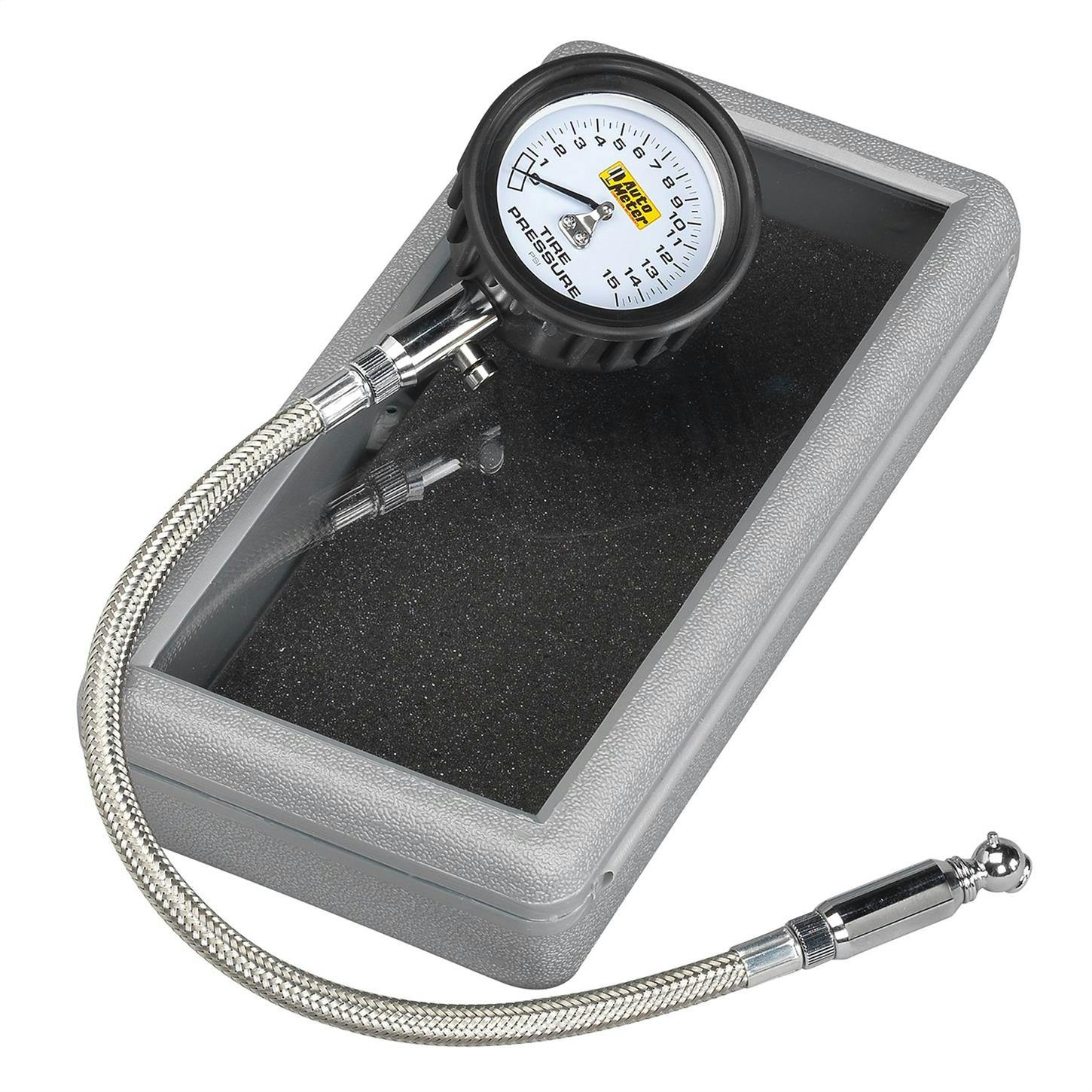 AutoMeter 2159 Mechanical Tire Press. Gauge, 15 PSI