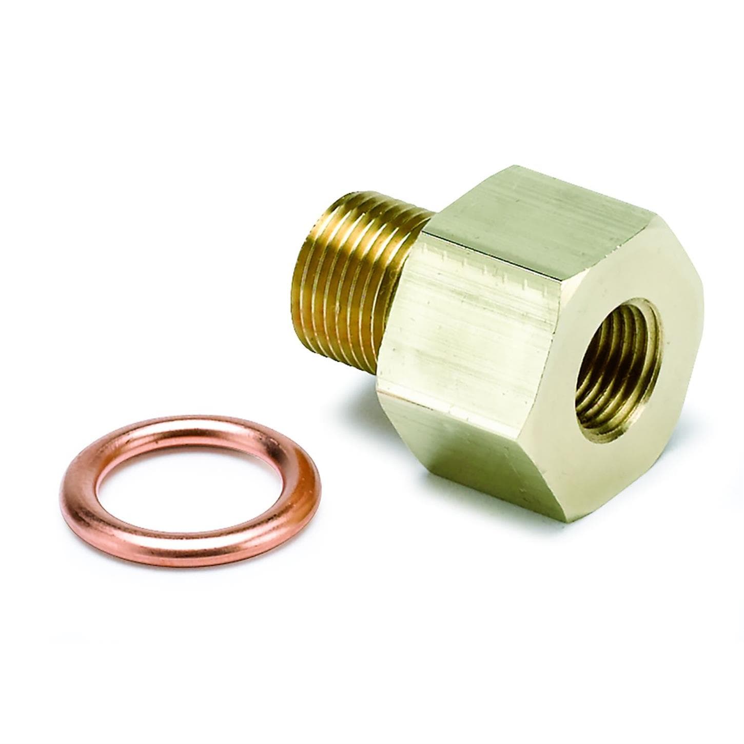 Autometer 2266 M12X1 Male- 1/8" NPTF Female Brass Adapter Fitting