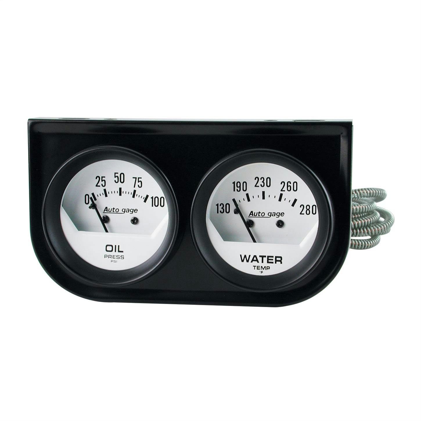 AutoMeter 2323 Auto Gage Mechanical 2 Gauge Console, Oil/Water