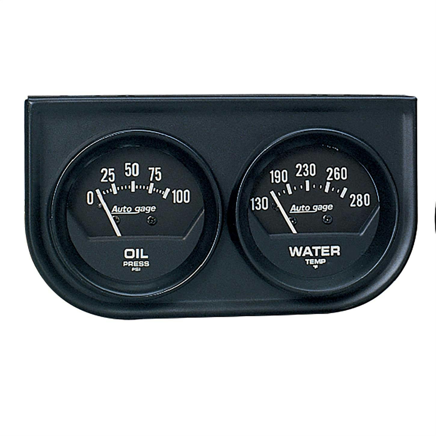 AutoMeter 2345 Auto Gage Mechanical 2 Gauge Console, Oil/Water