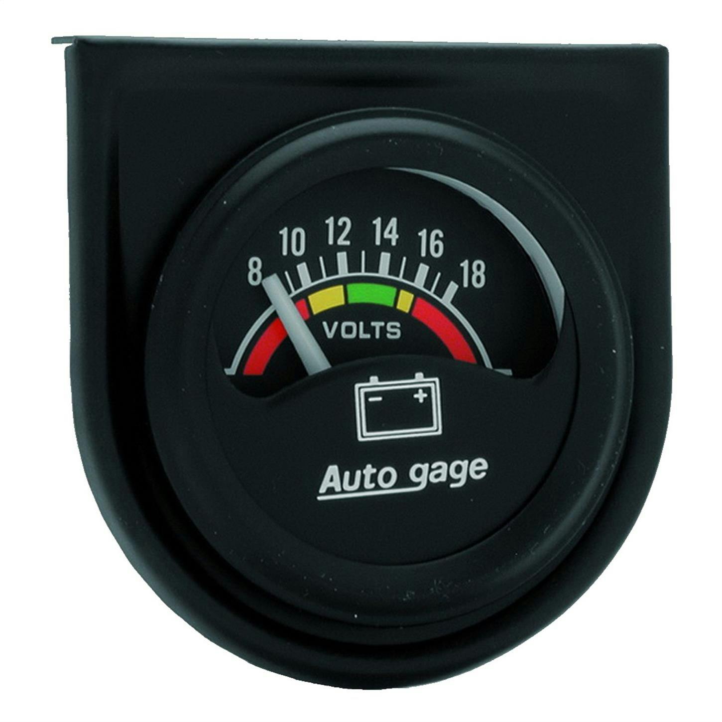 AutoMeter 2356 Auto Gage Air-Core Voltmeter Gauge w/Panel, 1-1/2