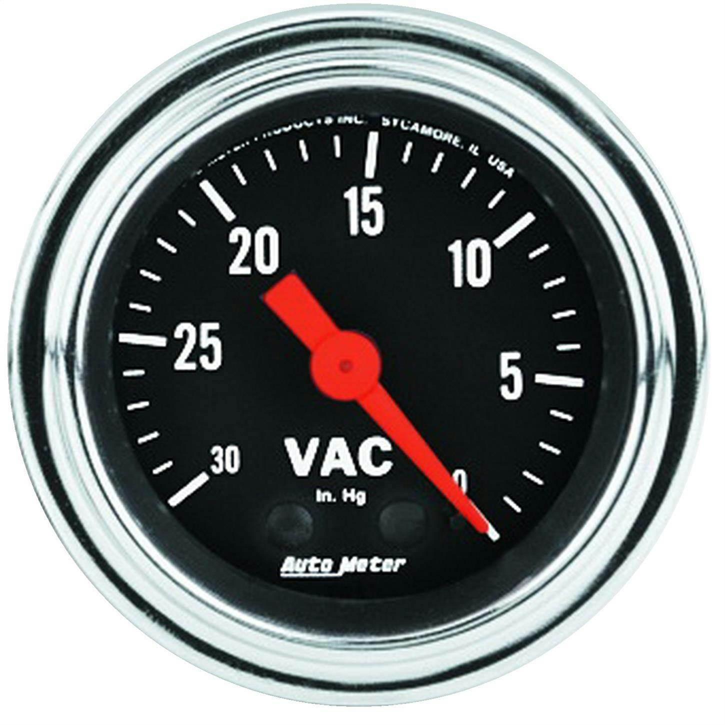 AutoMeter 2484 Traditional Chrome Mechanical Vacuum Gauge