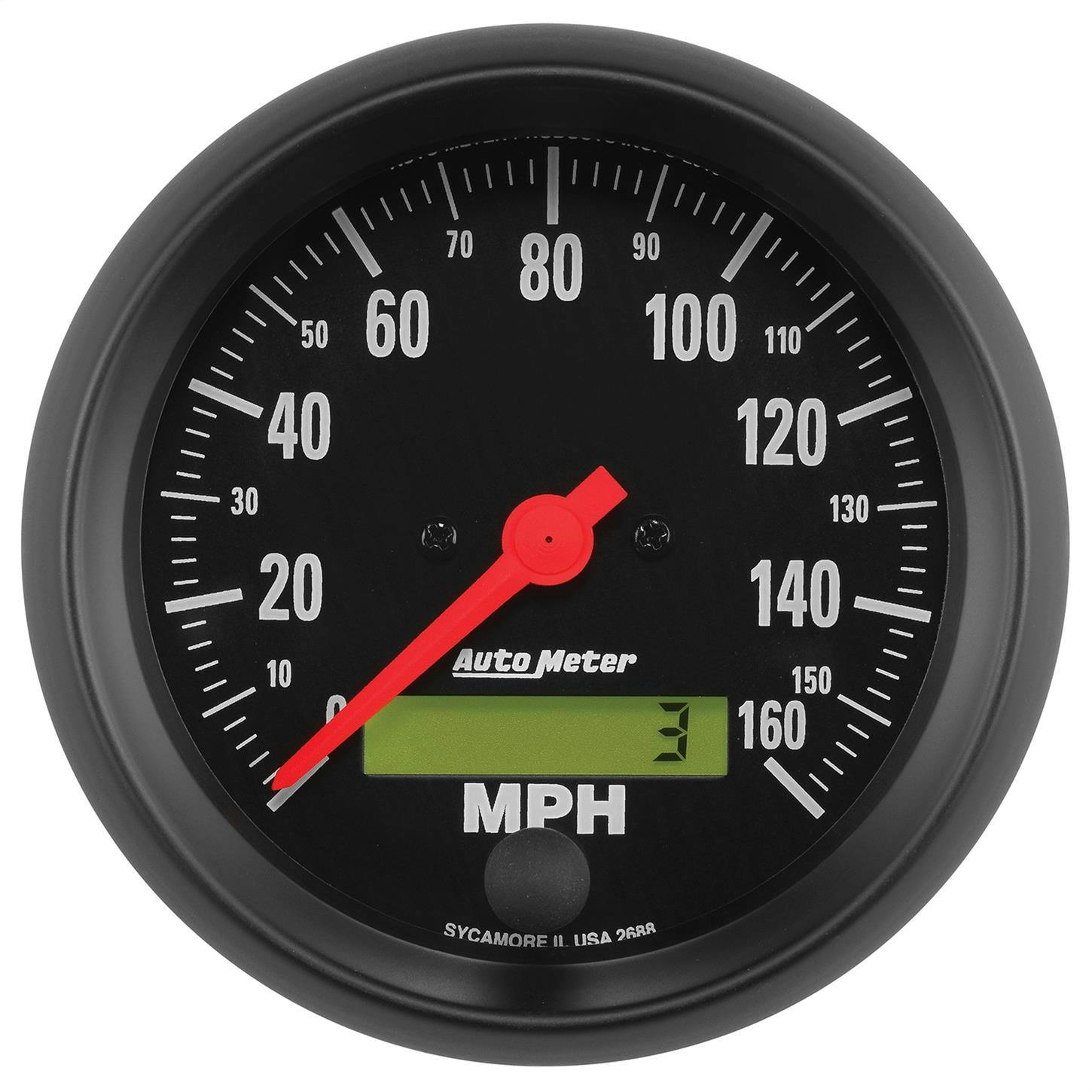 AutoMeter 2688 Speedo Gauge, 3 3/8 Inch, 160MPH, Electric Program