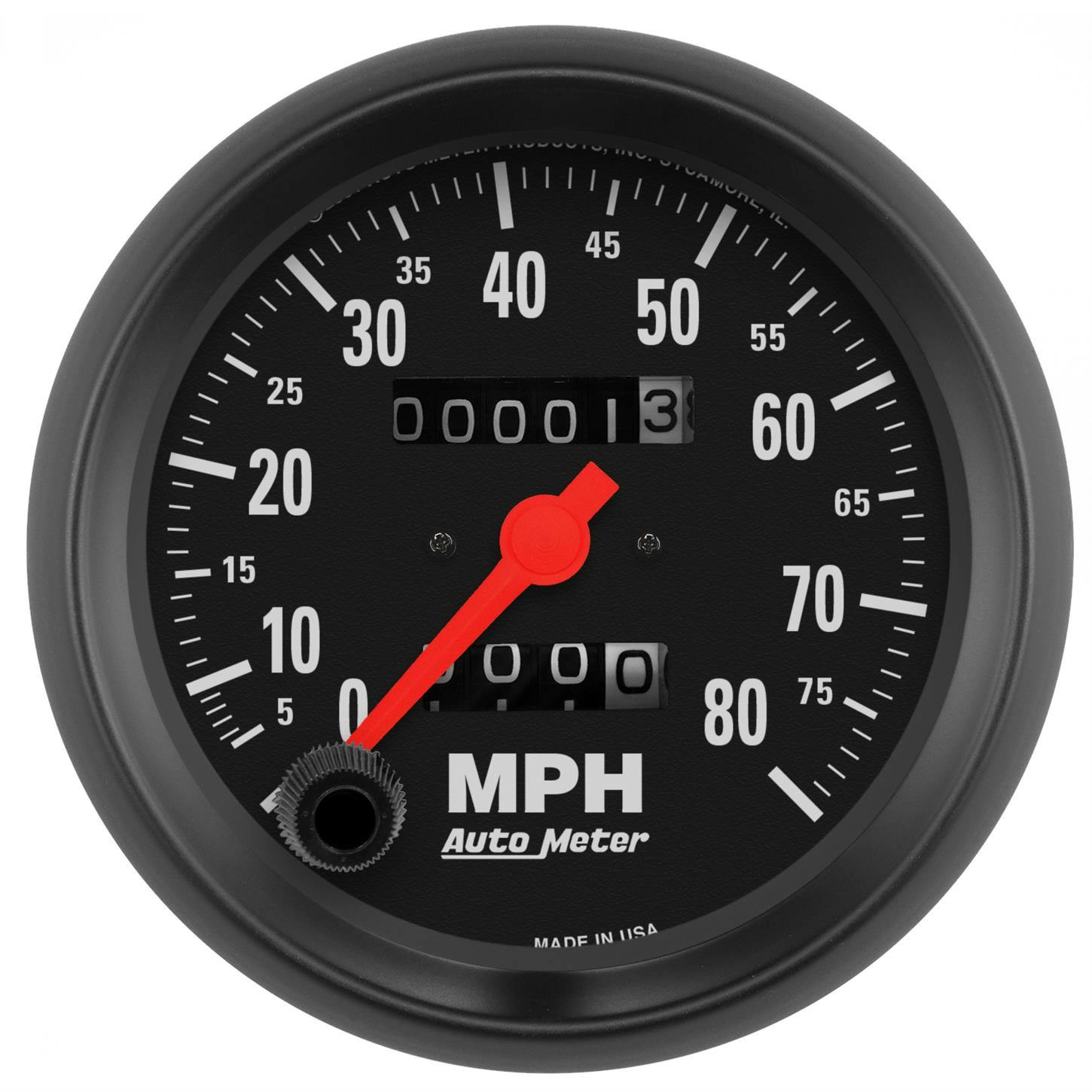 AutoMeter 2690 Z-Series Mechanical Speedometer, 80 MPH,3-3/8 Inch
