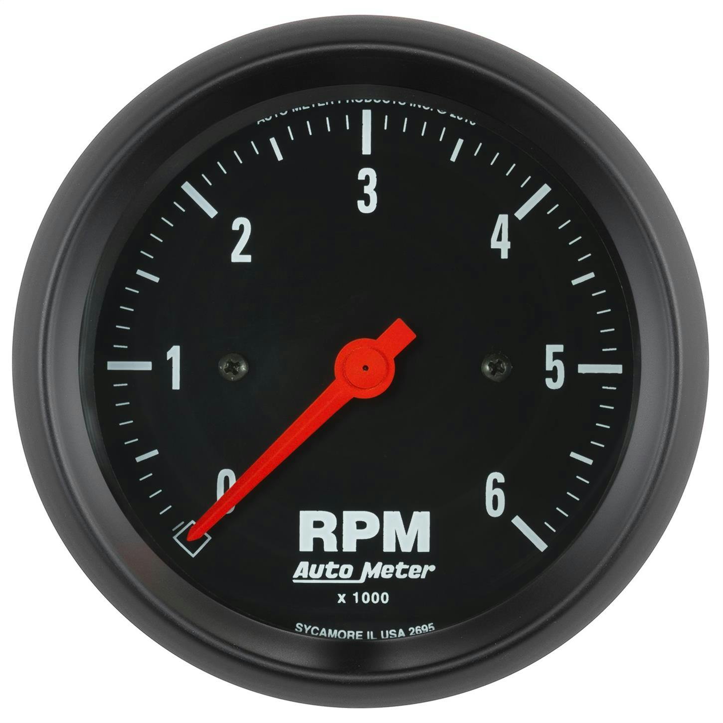 AutoMeter 2695 Tach Gauge, 3 3/8 Inch, 6K RPM, In-Dash, Z-Series