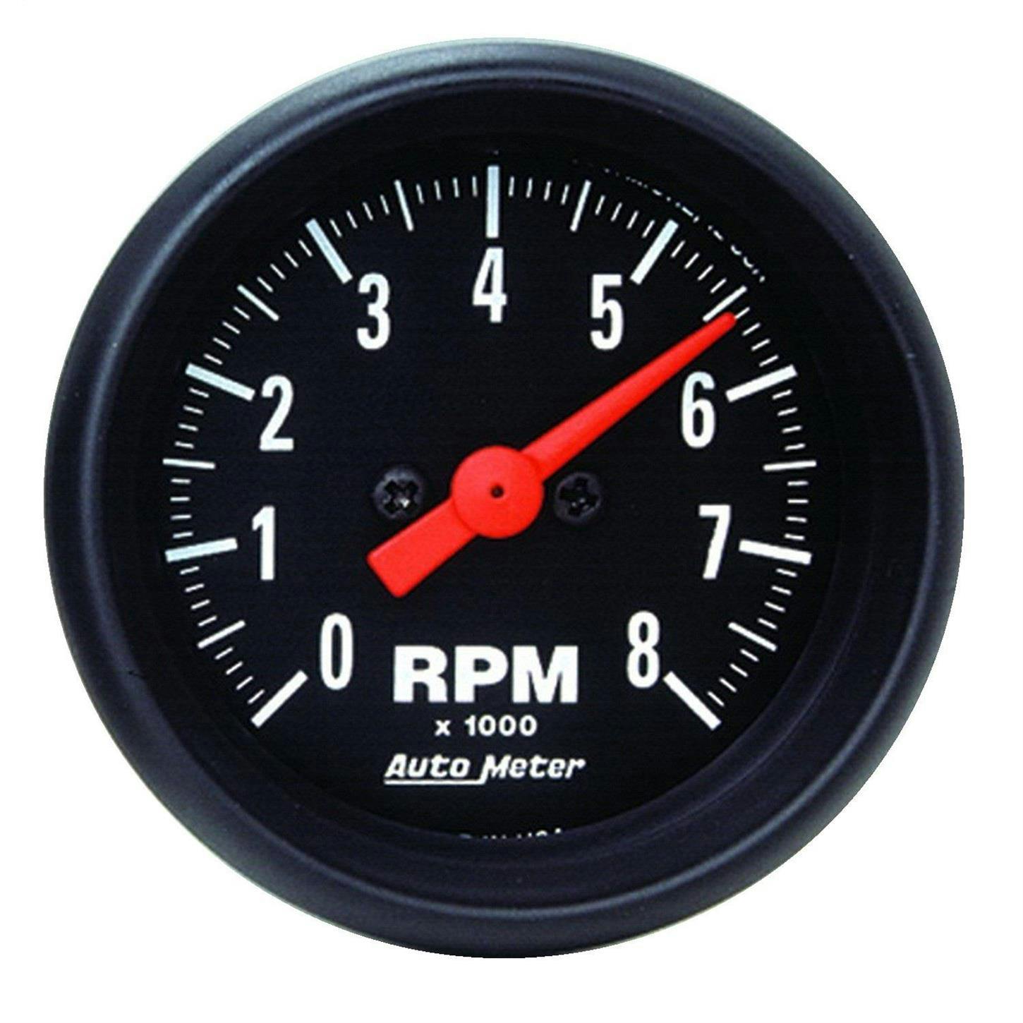 AutoMeter 2698 Z-Series Air-Core In-Dash Tach, 8k RPM,2-1/16 Inch