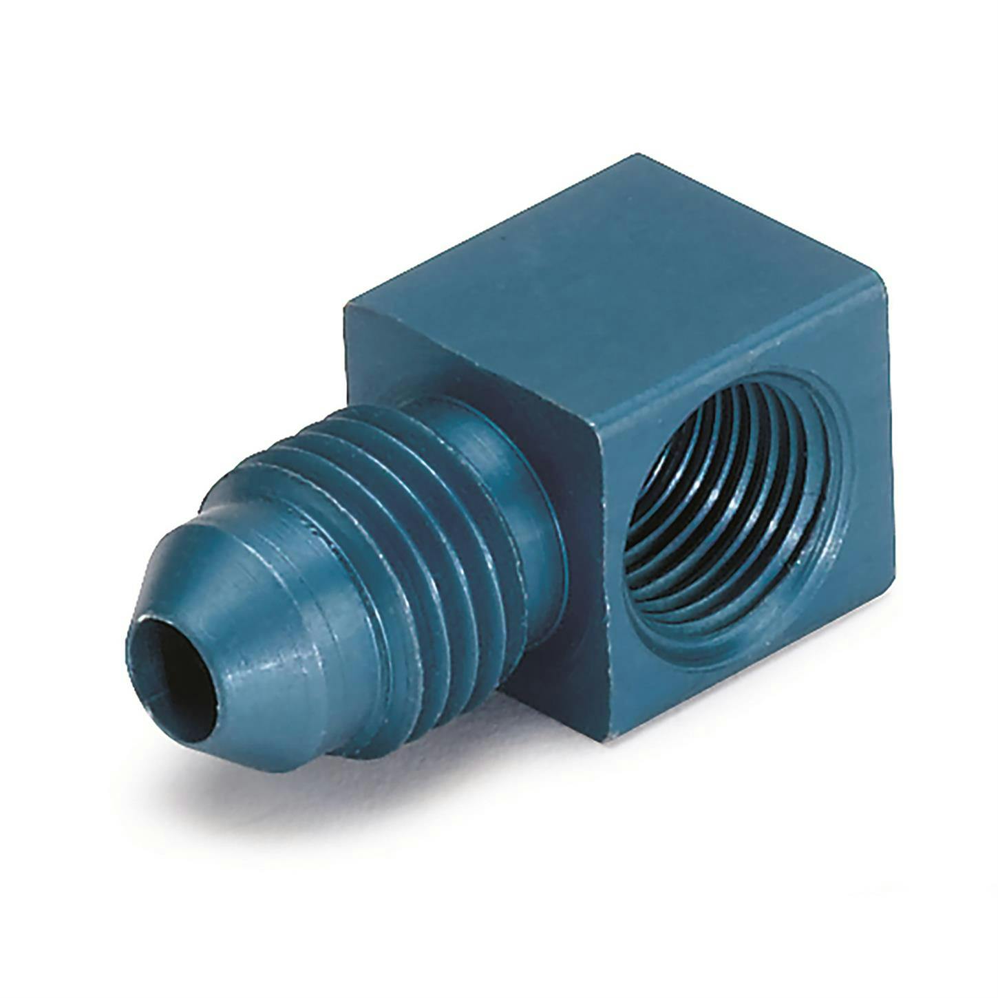 AutoMeter 3278 Press. Sensor Adapter Fitting,90 Degree -4 AN,Blue