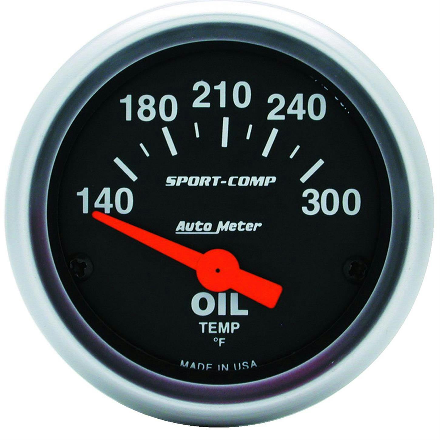 AutoMeter 3348 Sport-Comp Air-Core Oil Temperature Gauge, 2-1/16