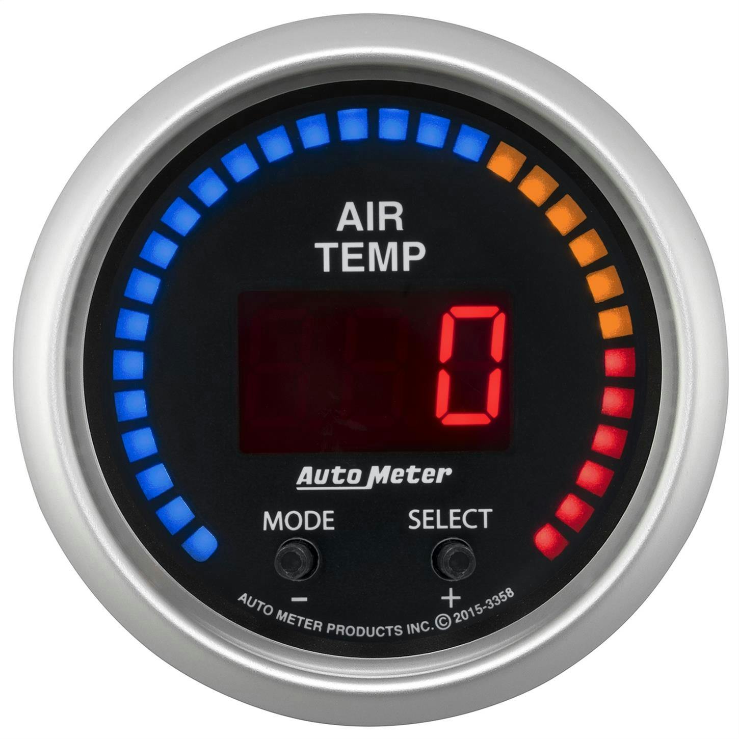 AutoMeter 3358 Air Temp Gauge, 2 1/16 Inch, 0-300 Deg.