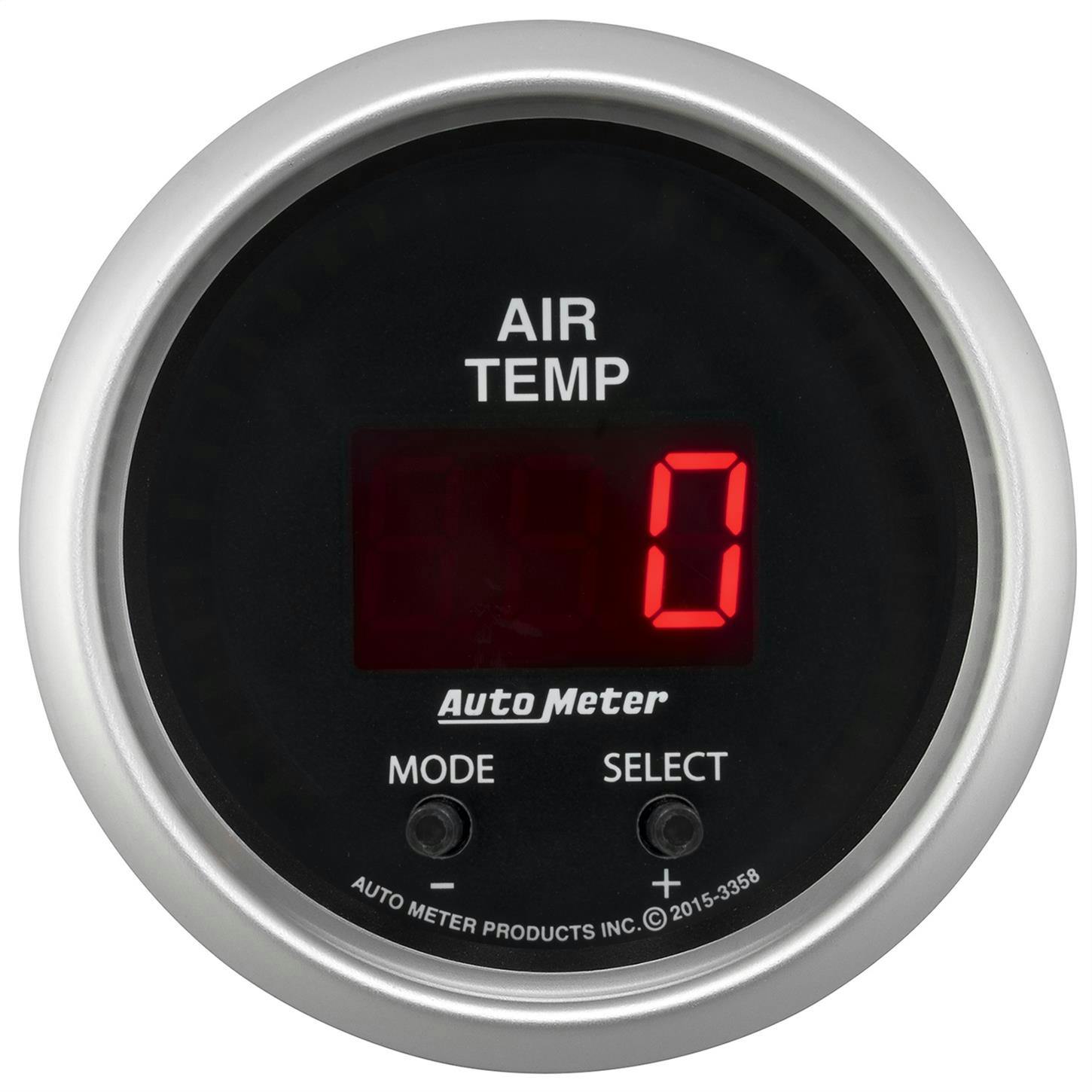 AutoMeter 3358 Air Temp Gauge, 2 1/16 Inch, 0-300 Deg.