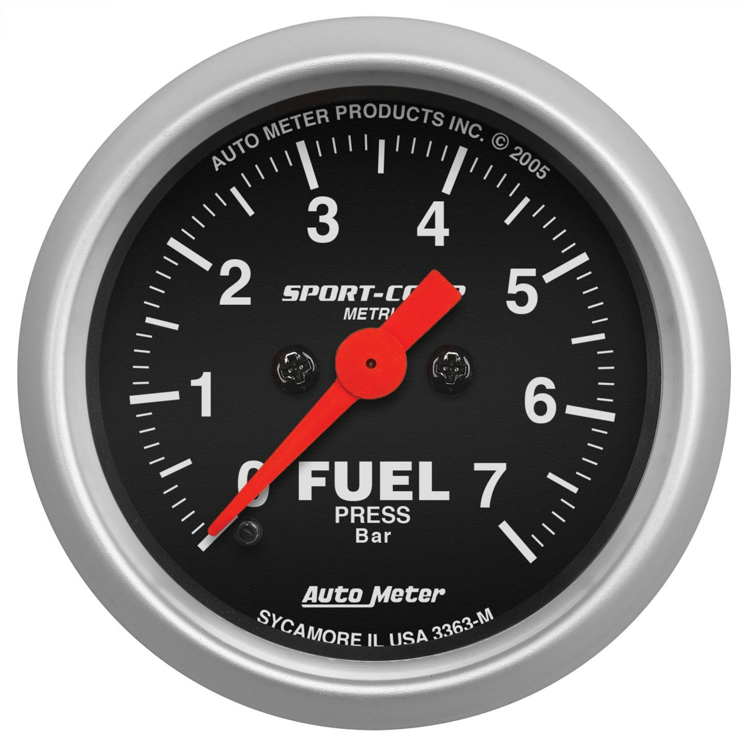 AutoMeter 3363-M Fuel Pressure Gauge, 2 1/16 Inch, 7Bar,