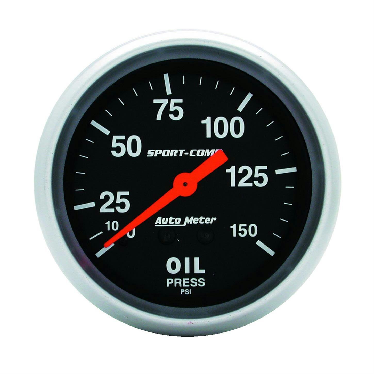 AutoMeter 3423 Sport-Comp Mechanical Oil Press. Gauge, 150 PSI