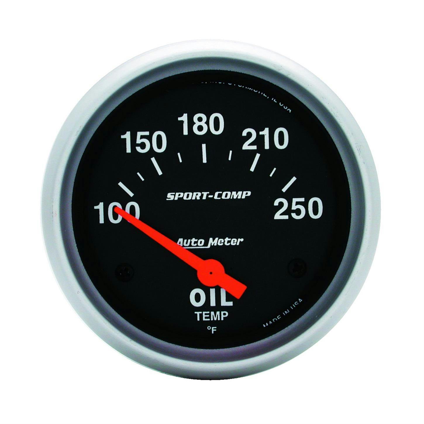 AutoMeter 3542 Sport-Comp Air-Core Oil Temperature Gauge, 2-5/8