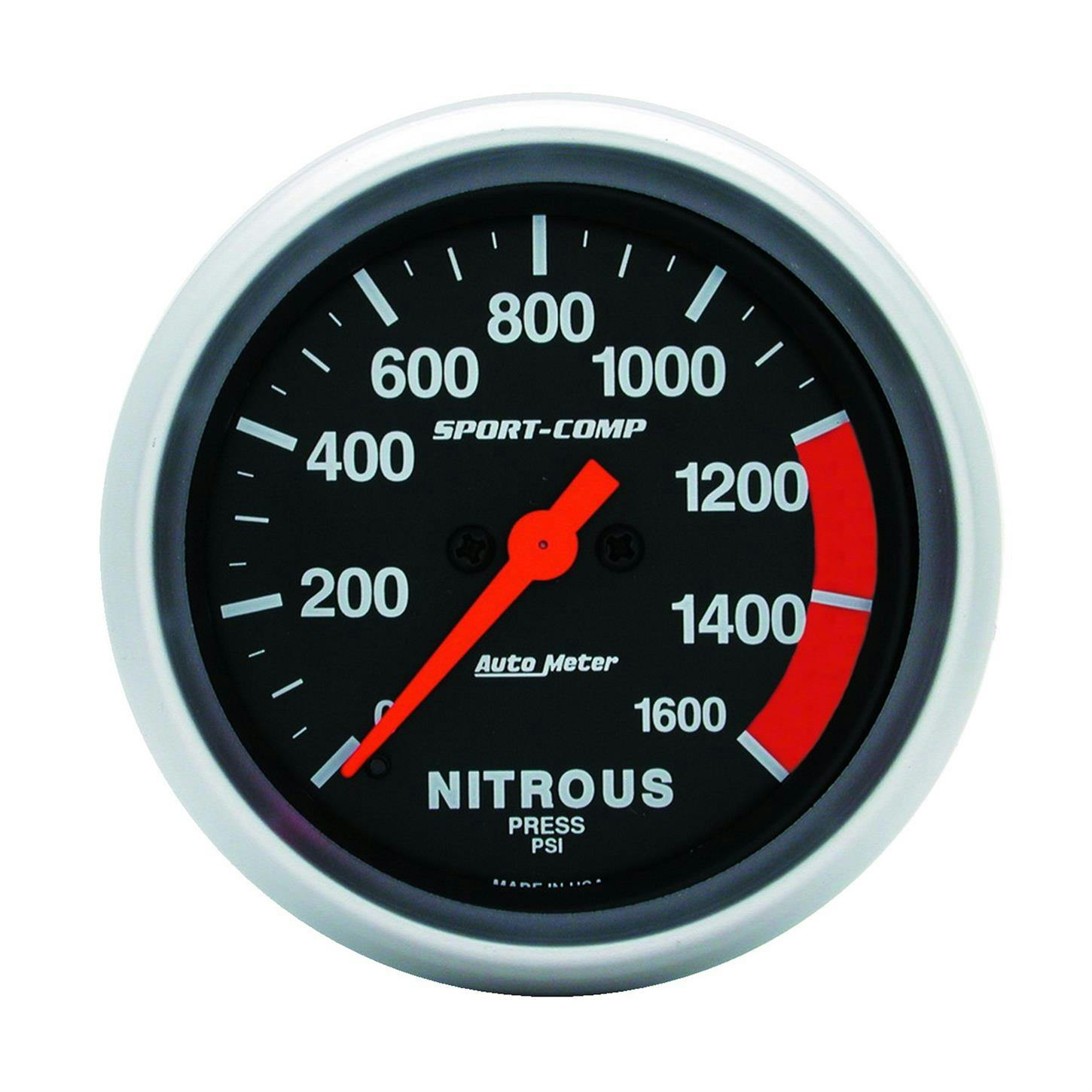 AutoMeter 3574 Nitrous Pressure Gauge, 2 5/8 Inch, 1600PSI