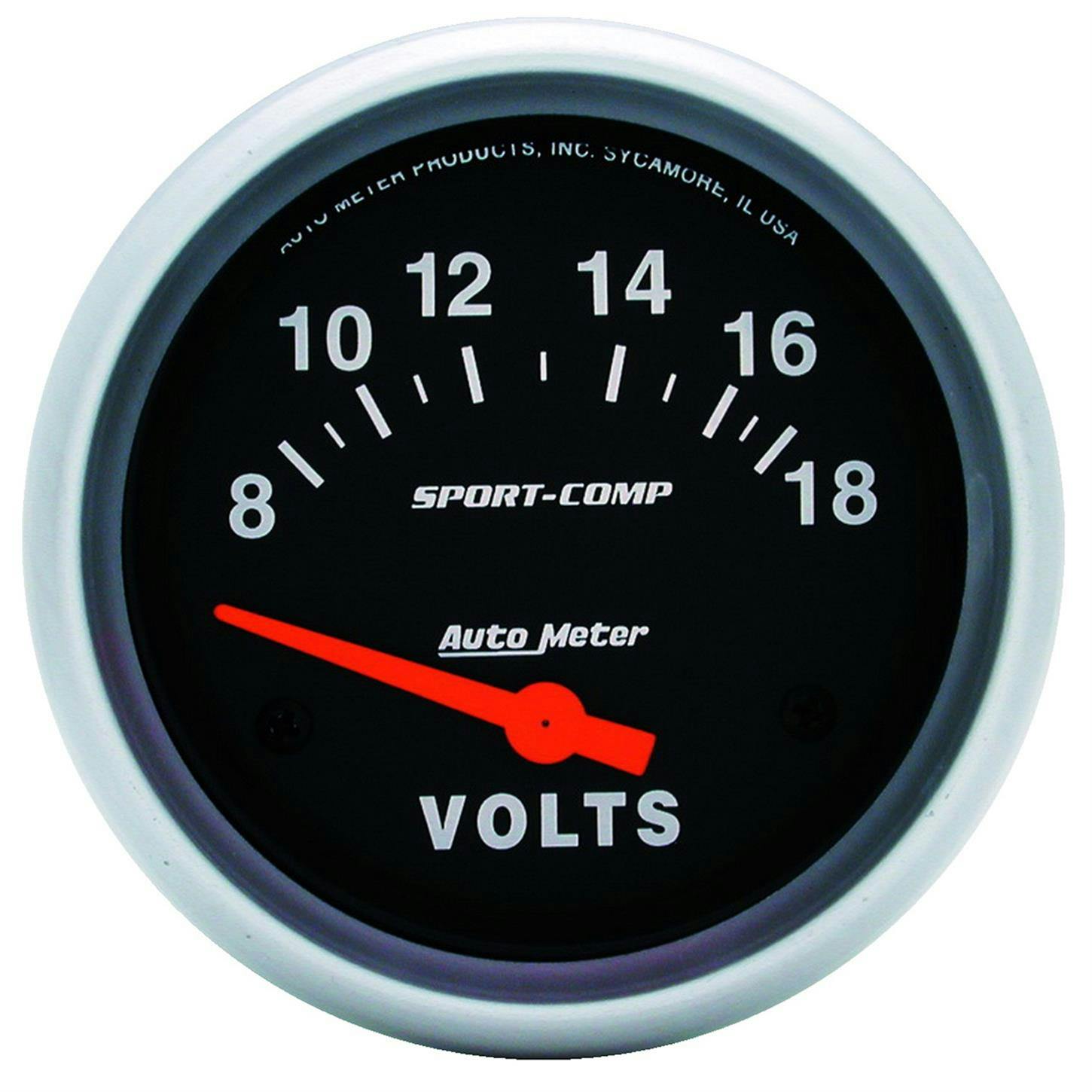 AutoMeter 3592 Sport-Comp Air-Core Voltmeter Gauge, 2-5/8 Inch