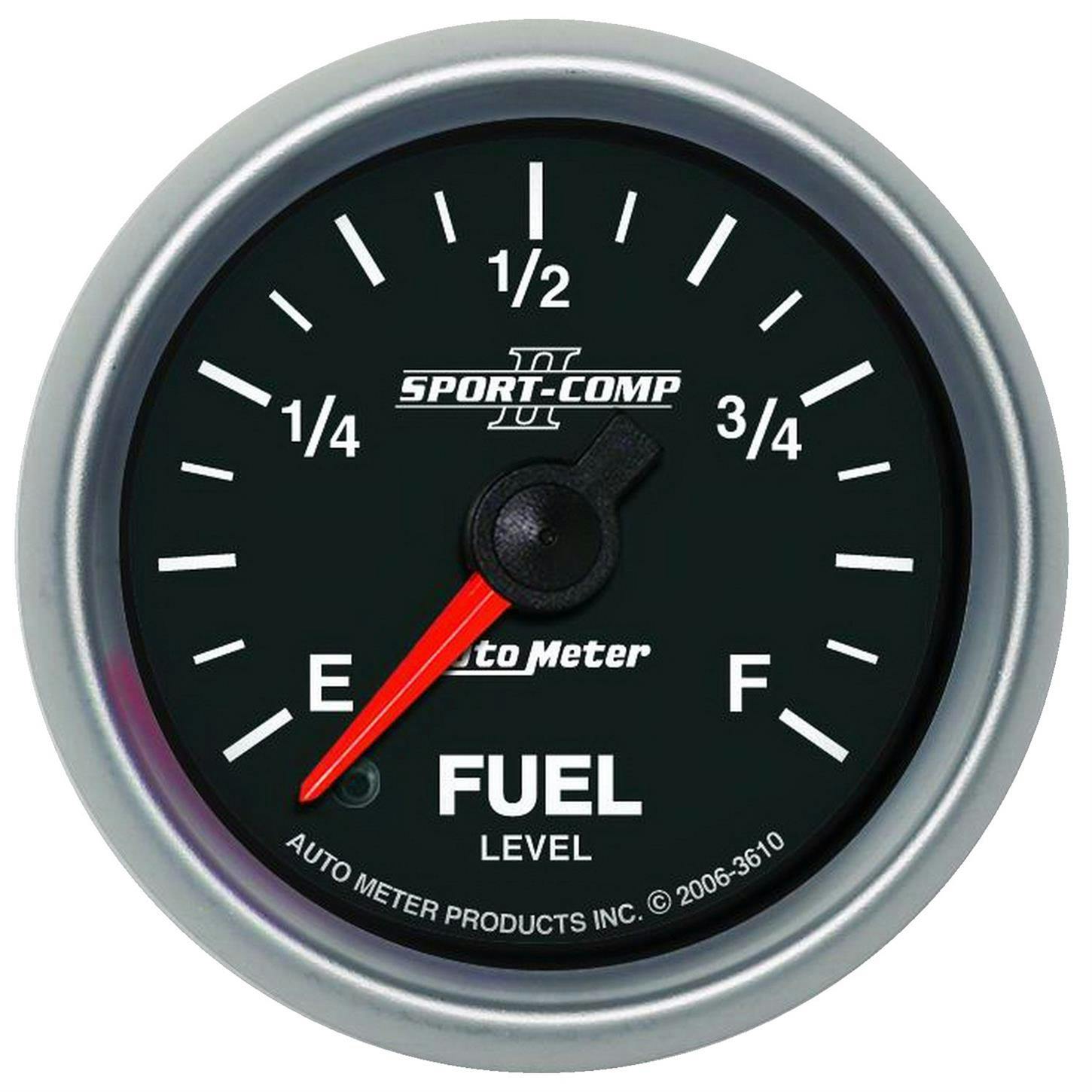 AutoMeter 3610 Sport-Comp II Digi. StepperMotor Fuel Level Gauge