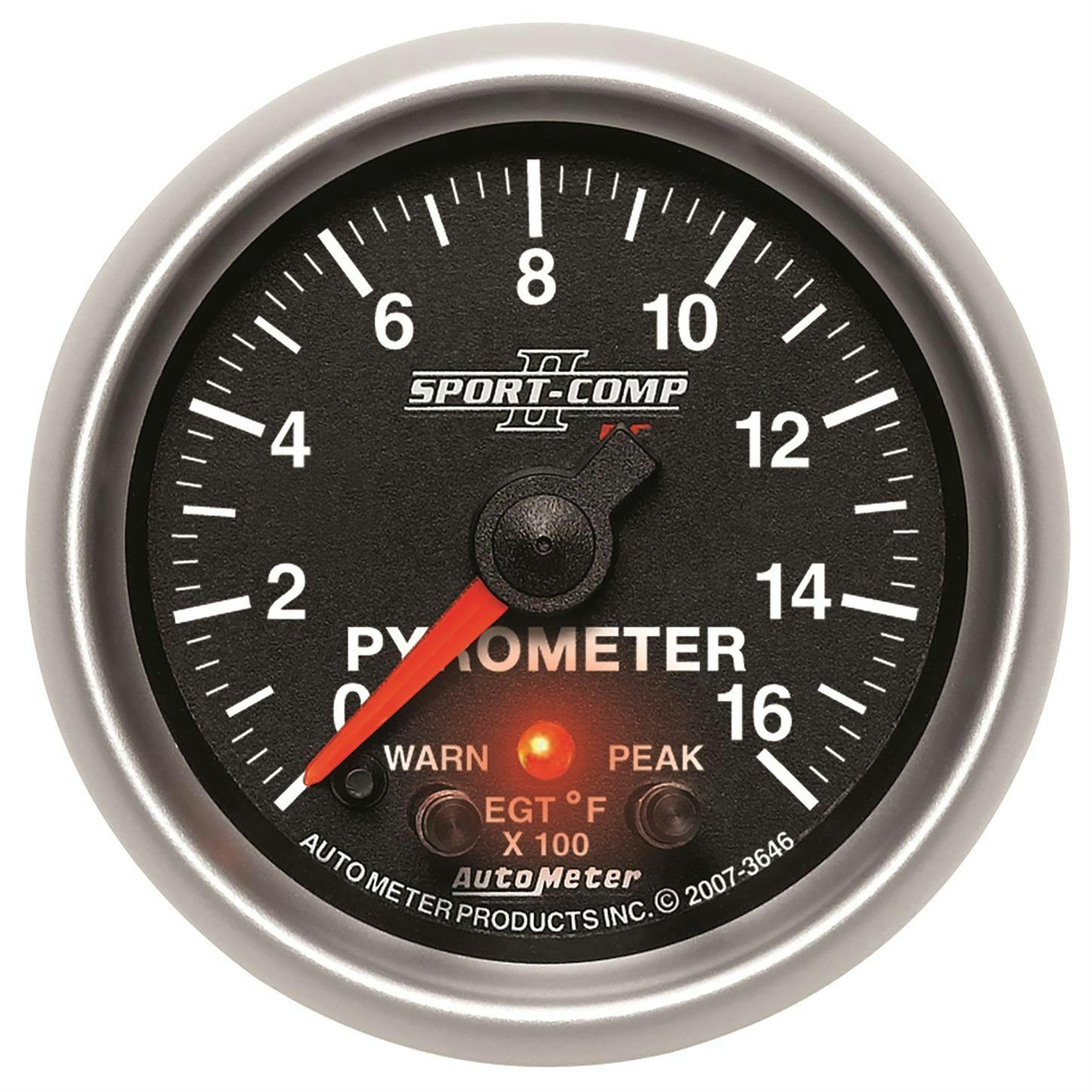 AutoMeter 3646 Pyrometer Gauge, 2 1/16 Inch, 1600 Deg., SC
