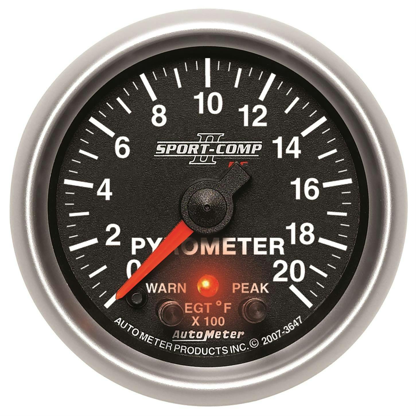 AutoMeter 3647 Pyrometer Gauge, 2 1/16 Inch, 2000 Deg., SC