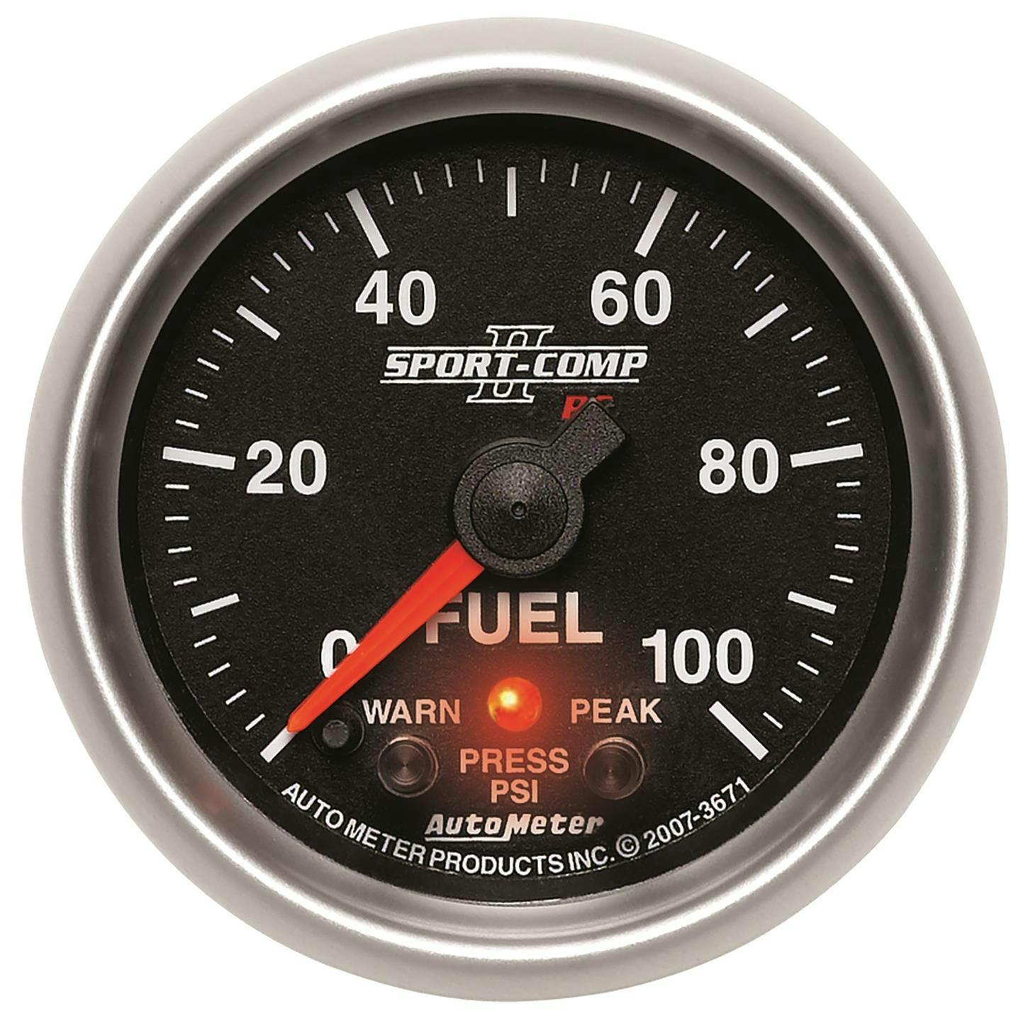 AutoMeter 3671 Fuel Pressure Gauge, 2 1/16 Inch, 100PSI